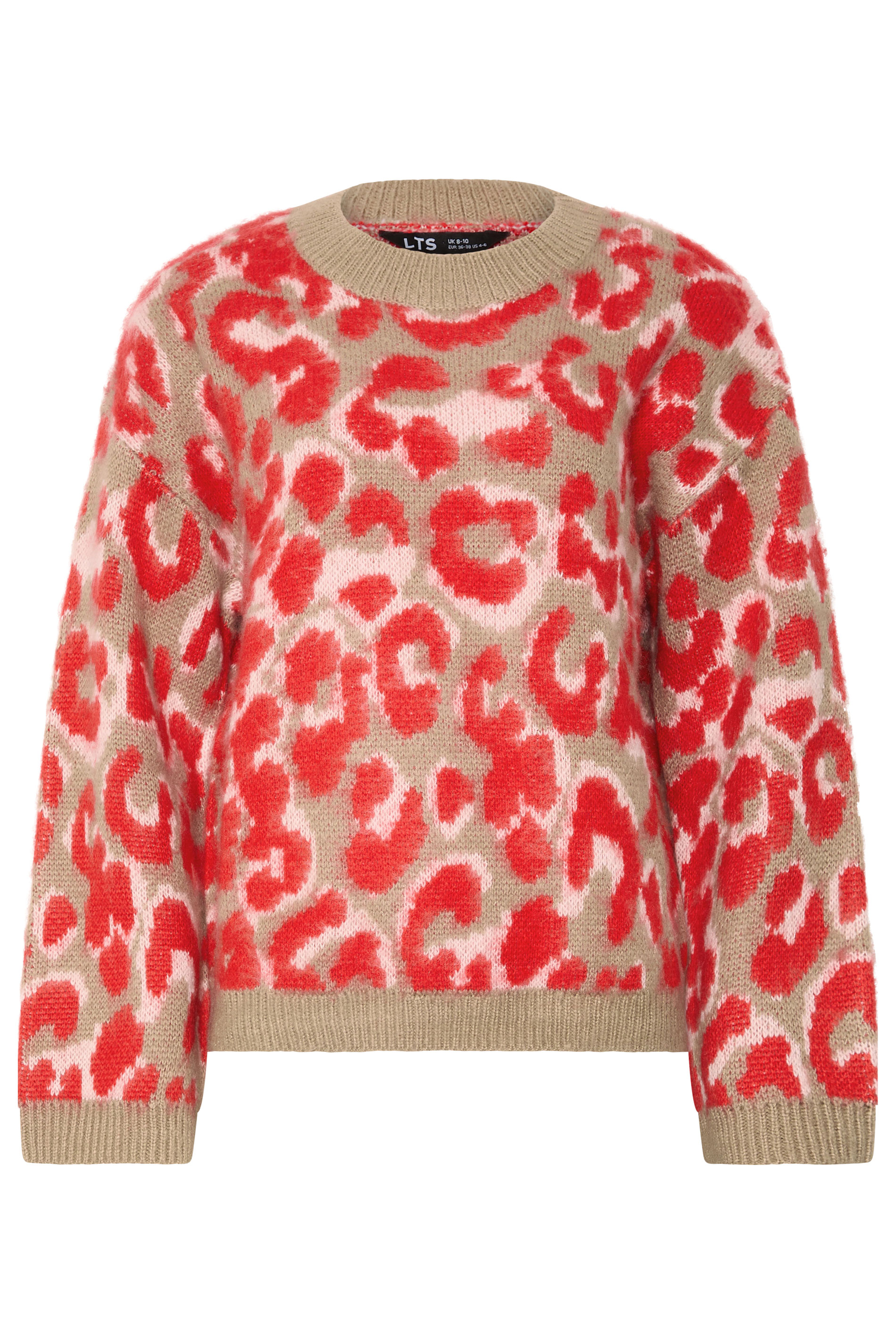 LTS Tall Women's Red Leopard Print Knitted Jumper | Long Tall Sally 5