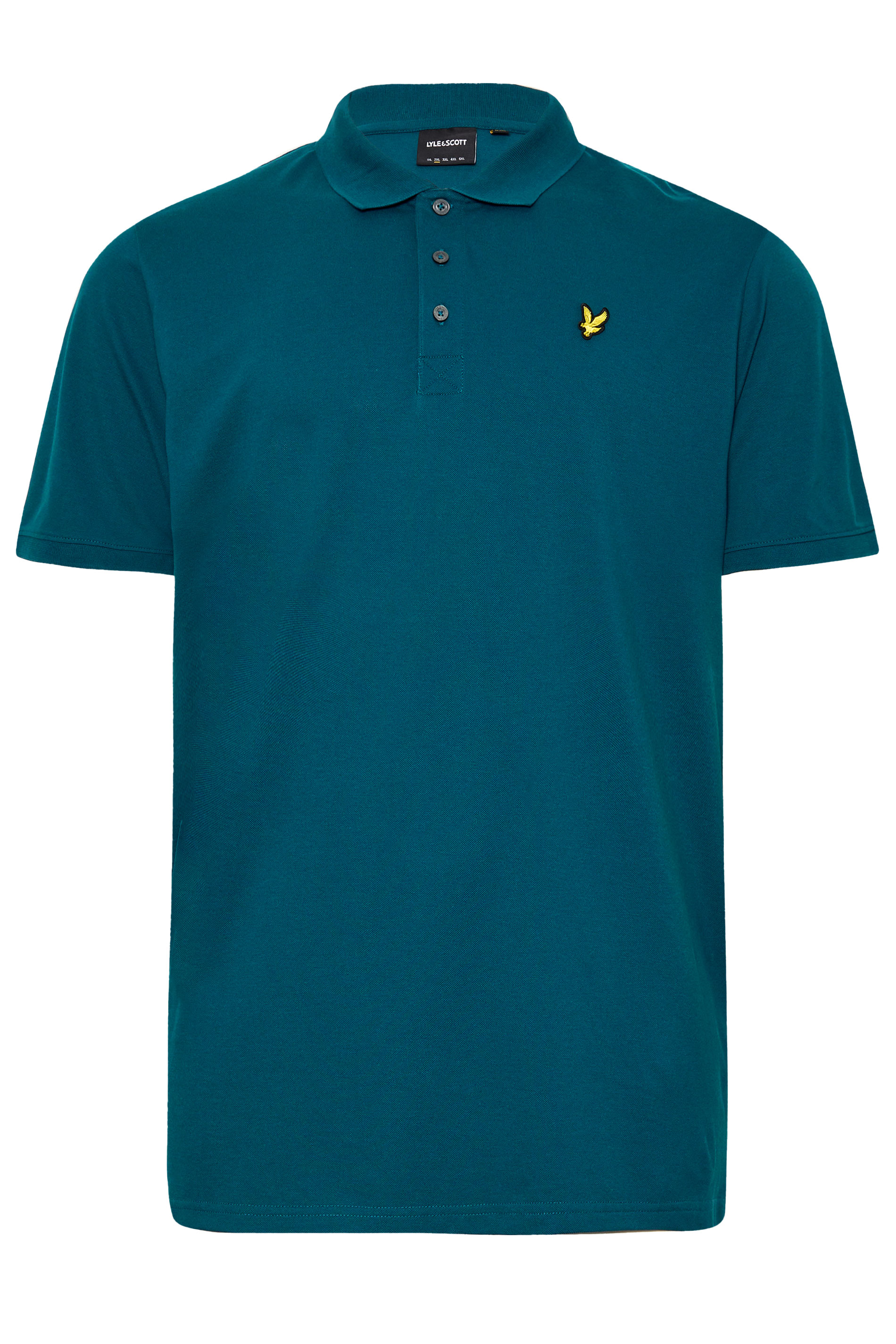 LYLE & SCOTT Teal Blue Logo Polo Shirt | BadRhino 3