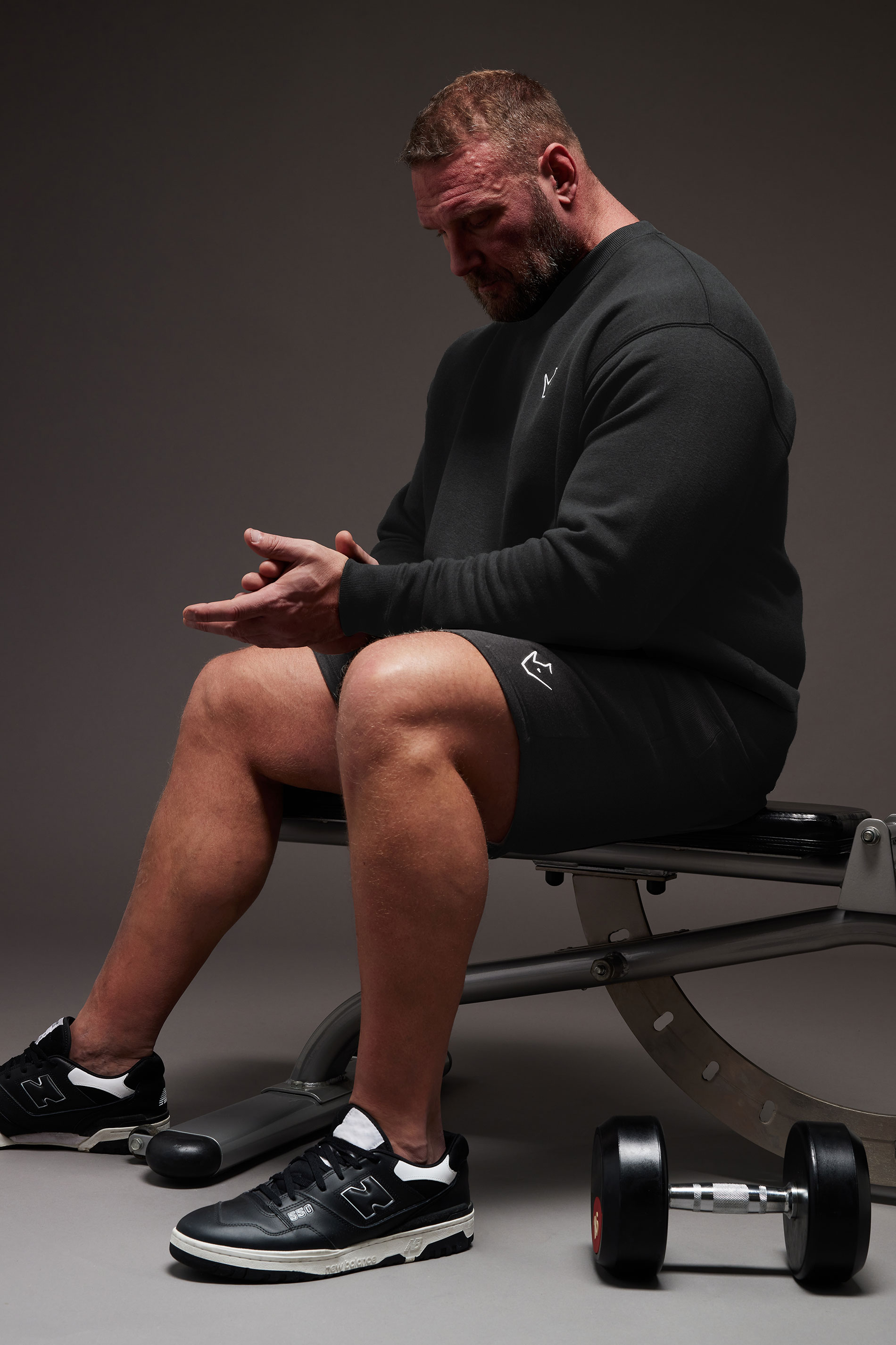 IronRhino Big & Tall Black 'Rest Day' Shorts 1