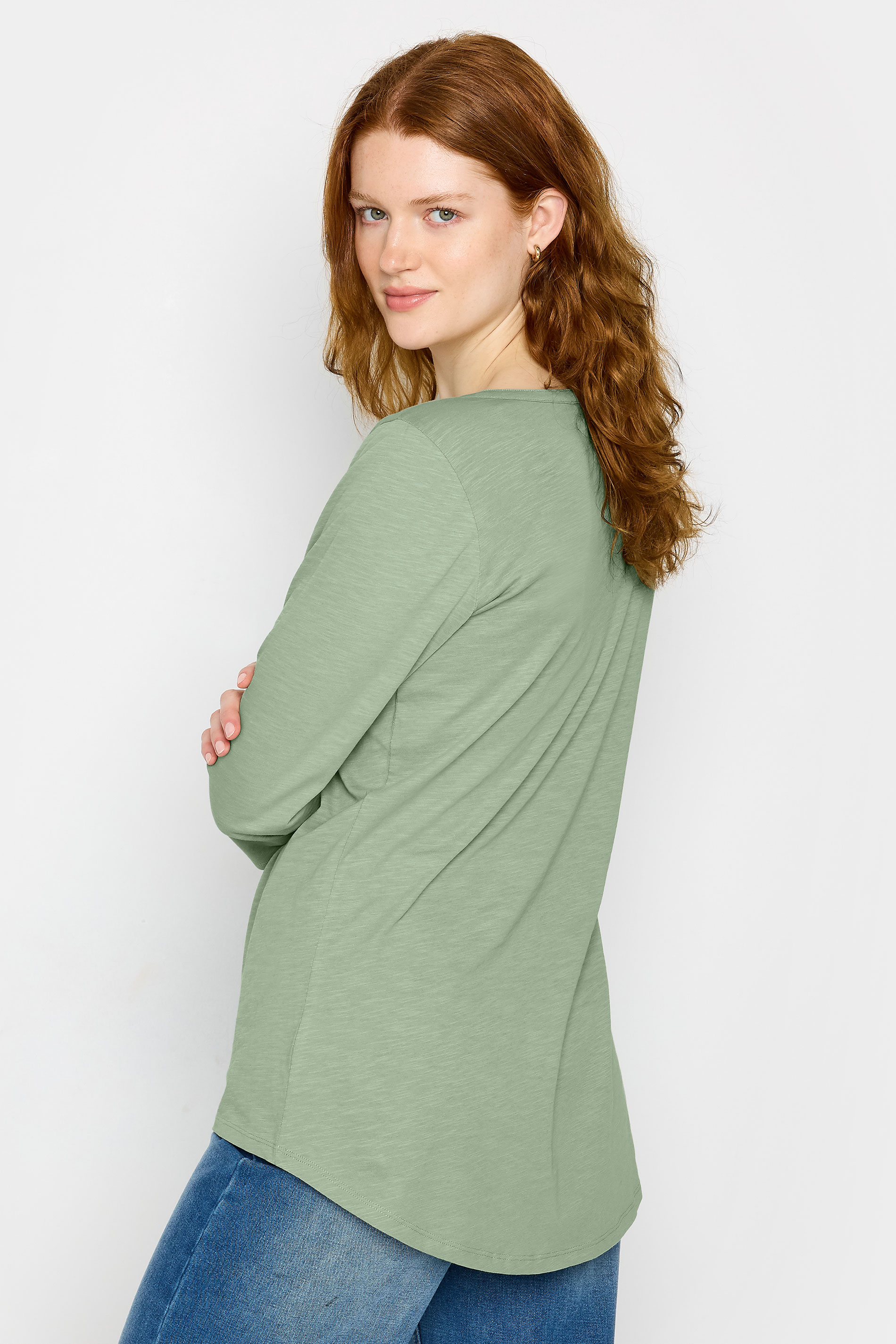 Women's Lace Detail Henley Blouse in Sage – Branded Country Wear
