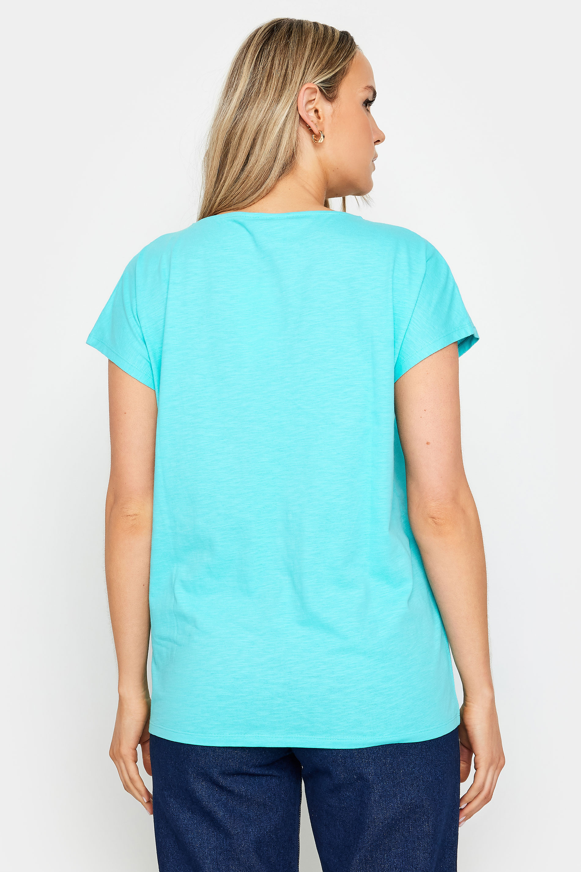 LTS Tall Womens Bright Blue Short Sleeve T-Shirt | Long Tall Sally 3
