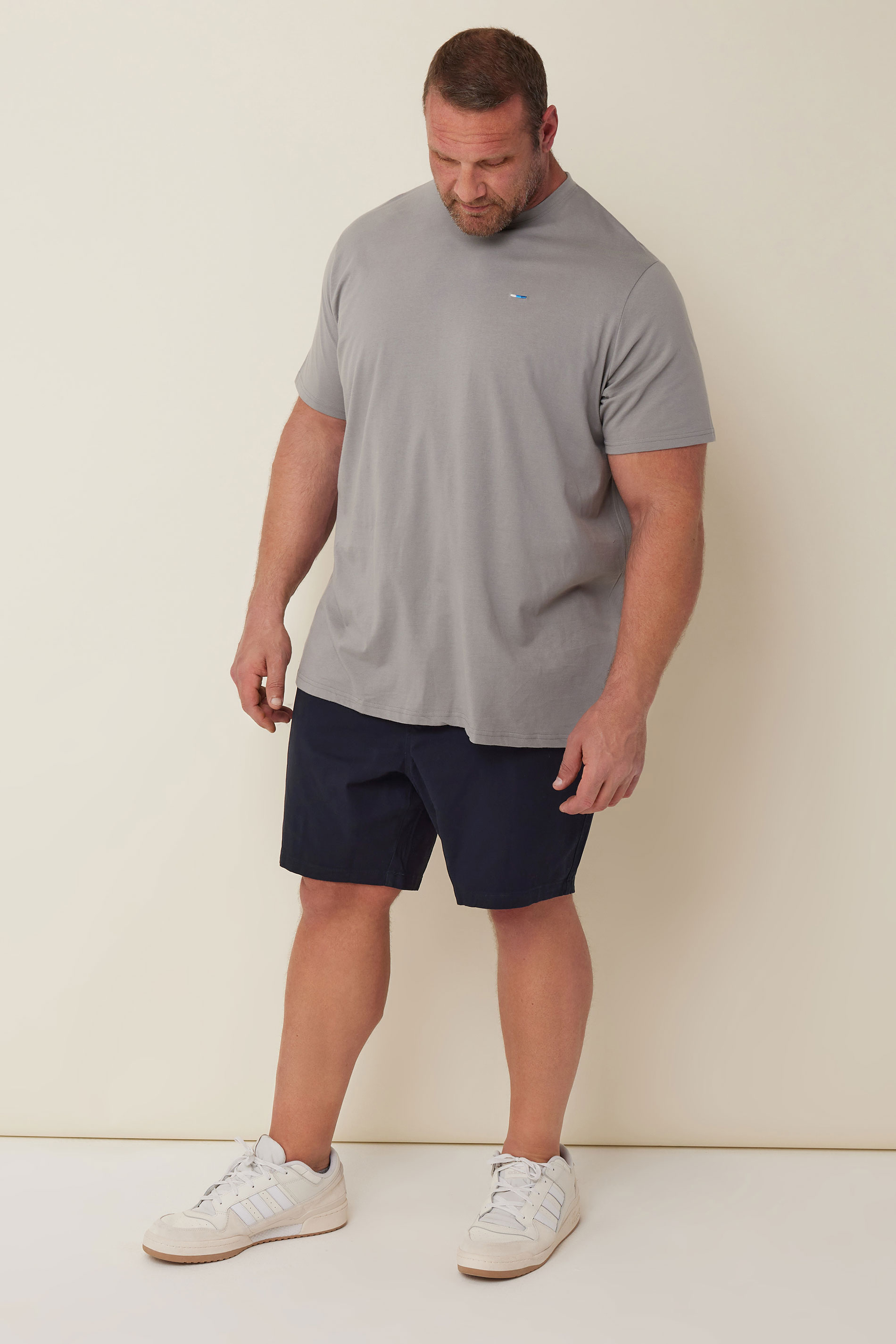 BadRhino Navy Blue Stretch Elasticated Waist Chino Shorts | BadRhino 2