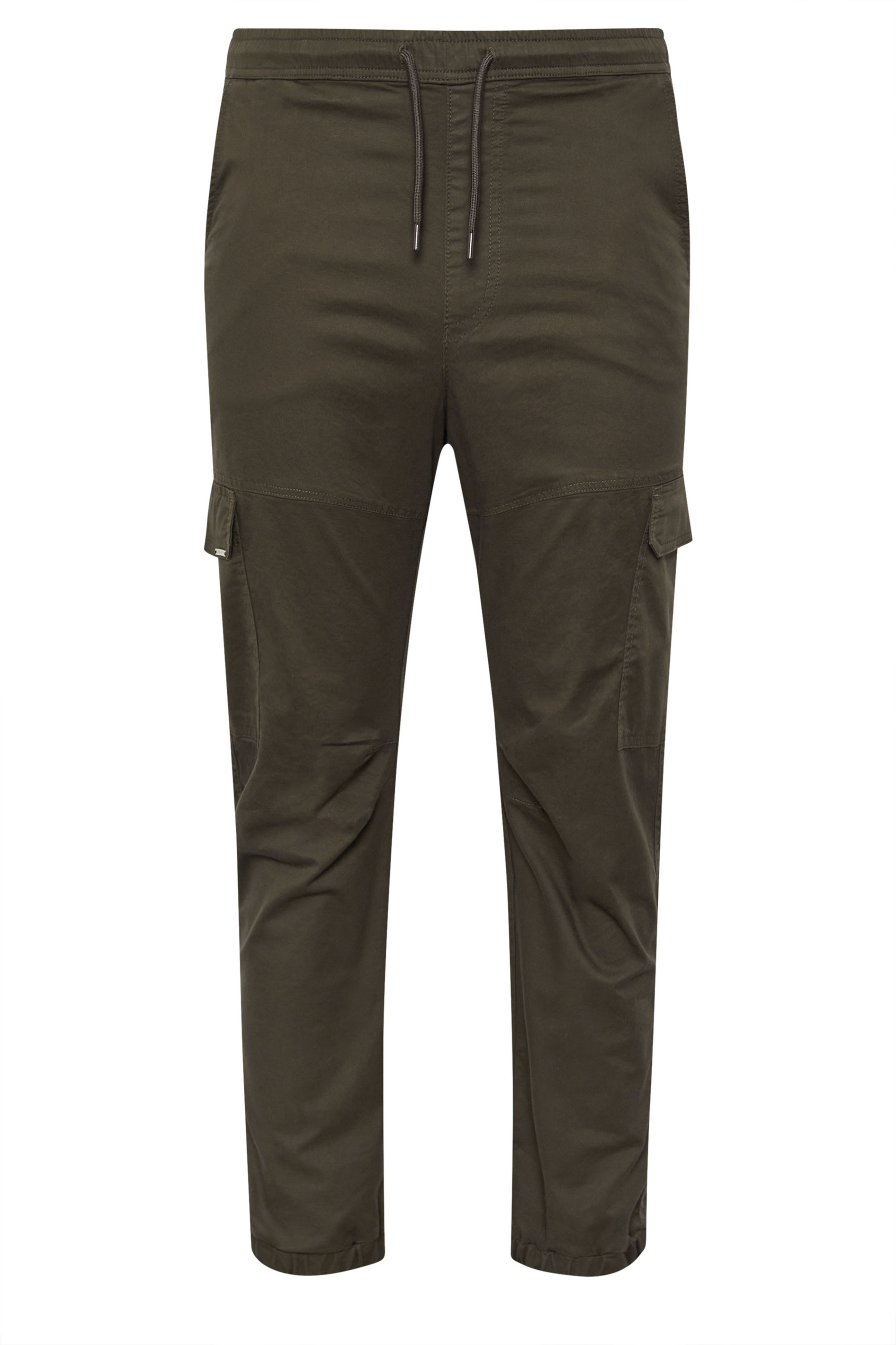 BadRhino Big & Tall Brown Elasticated Waist Cuffed Cargo Trousers | BadRhino 5