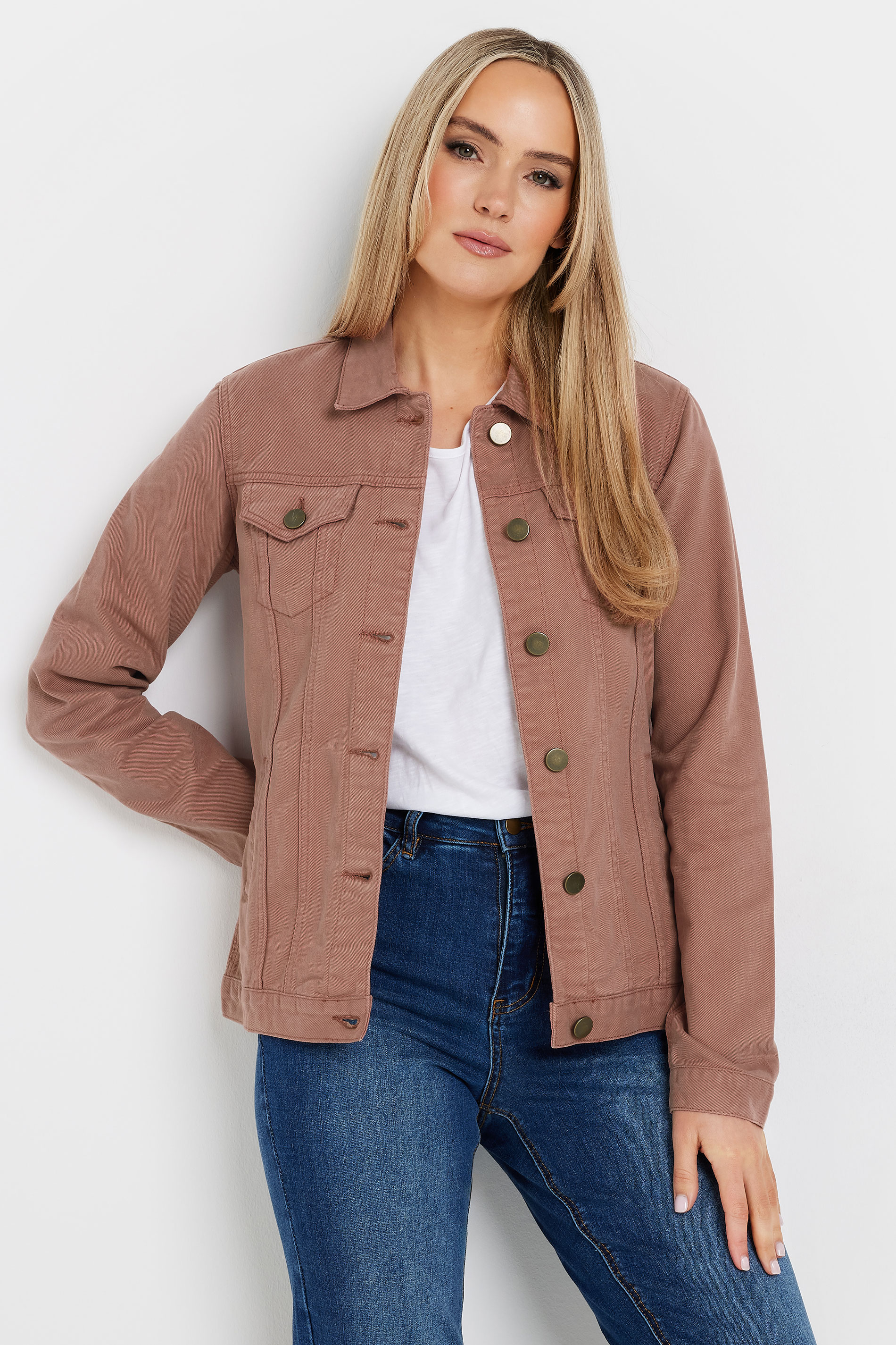 LTS Tall Dark Pink Denim Jacket | Long Tall Sally 2