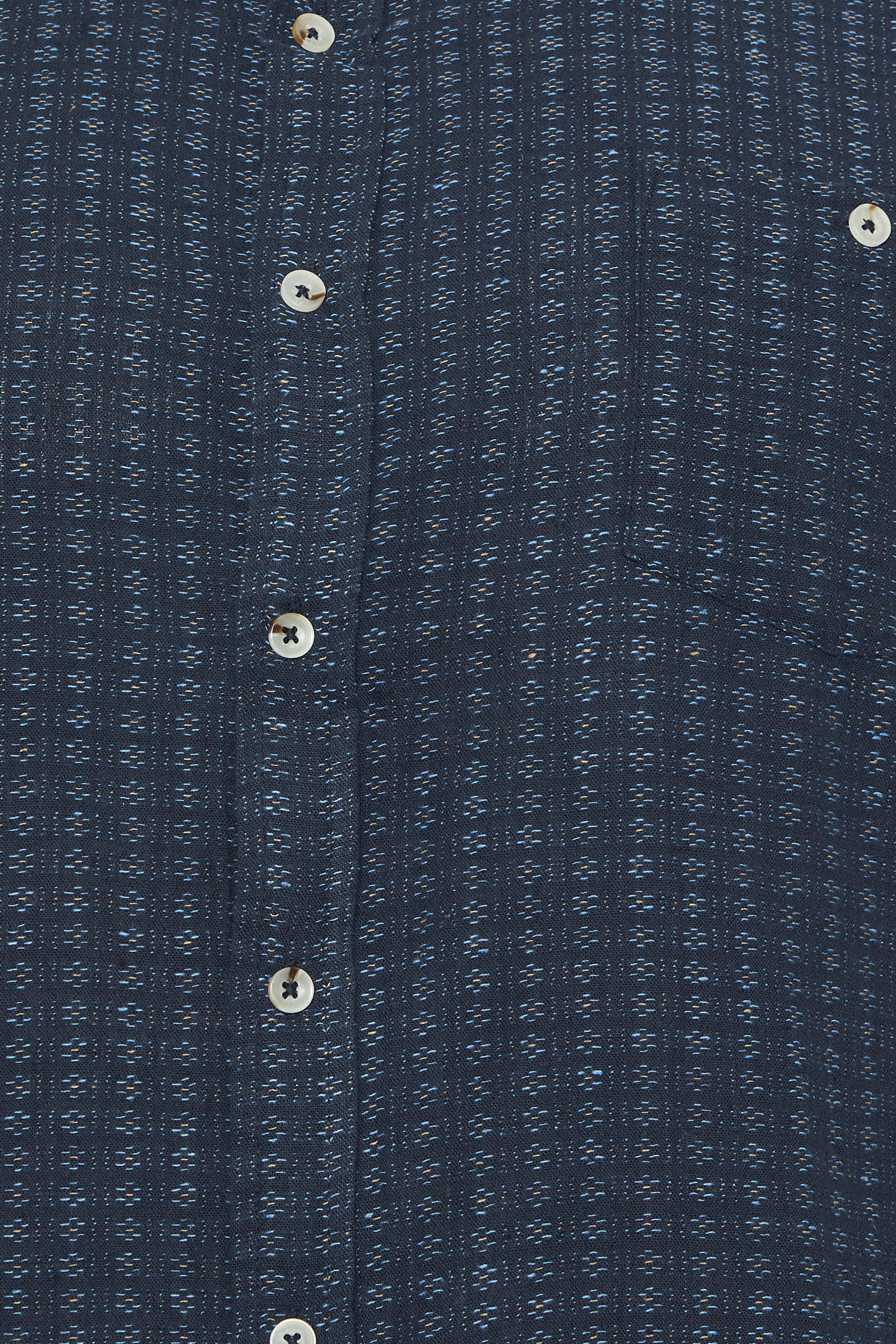 D555 Navy Blue Jacquard Linen Shirt | BadRhino 2