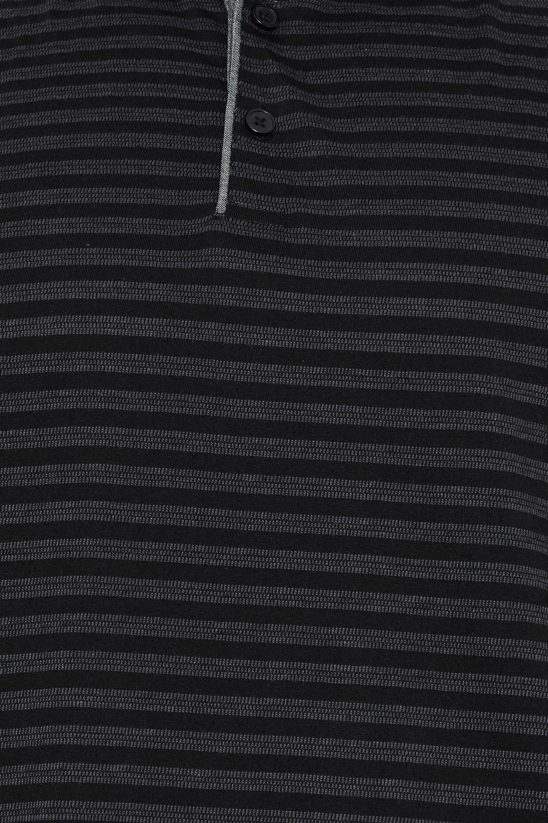 KAM Black Dobby Stripe Polo Shirt | BadRhino 2