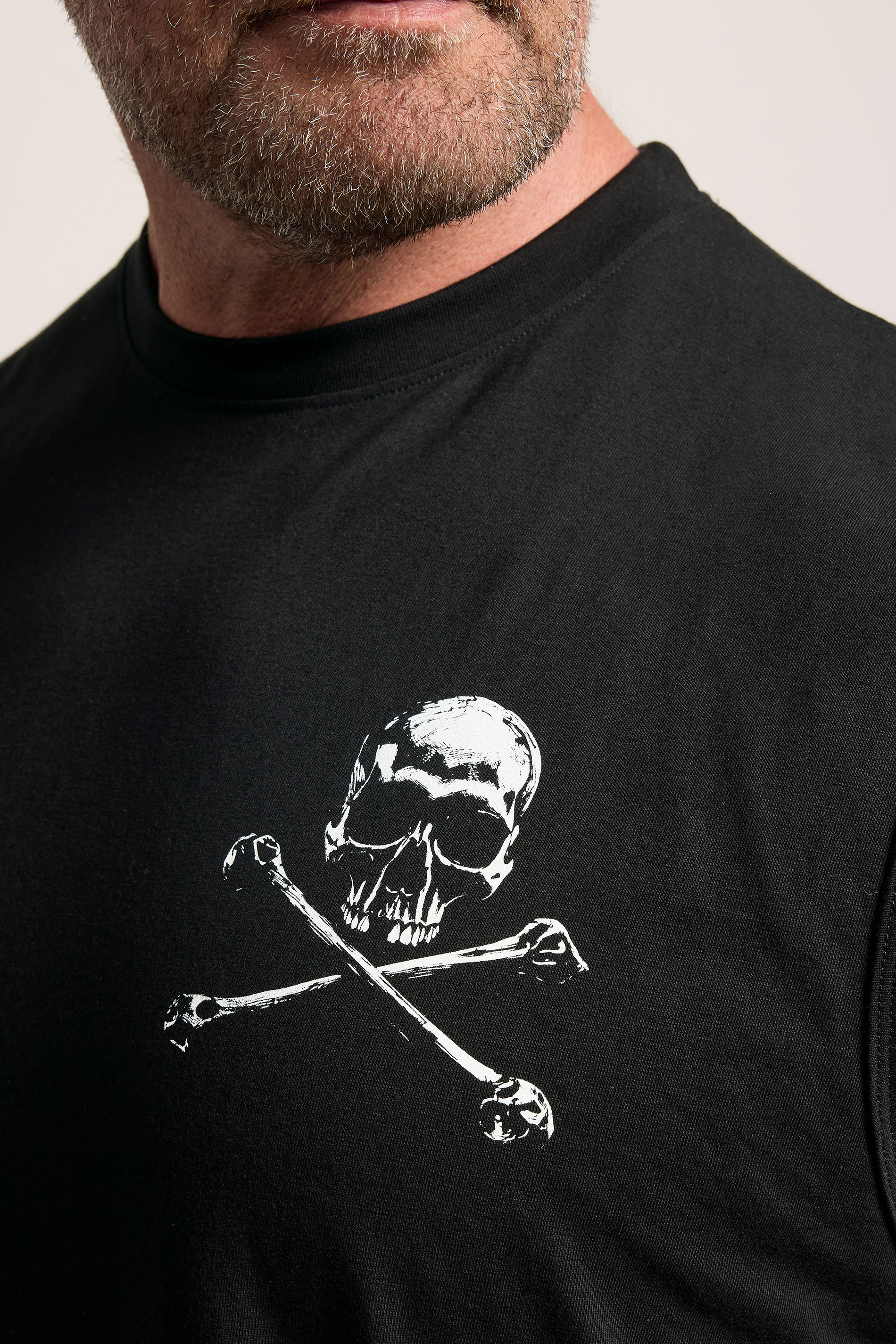 BadRhino Big & Tall Black Skull & Crossbones Graphic Muscle Vest | BadRhino 5