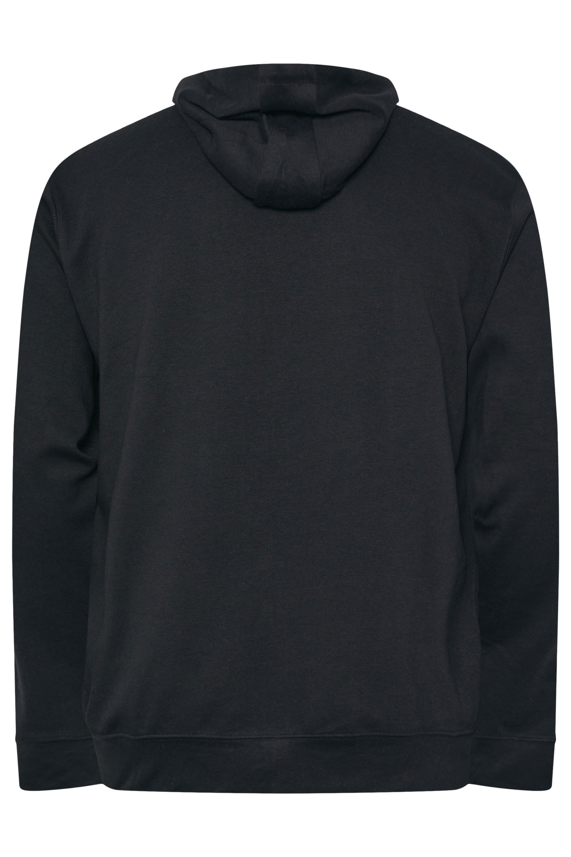 D555 Big & Tall Navy Blue Couture Zip Through Hoodie | BadRhino 4