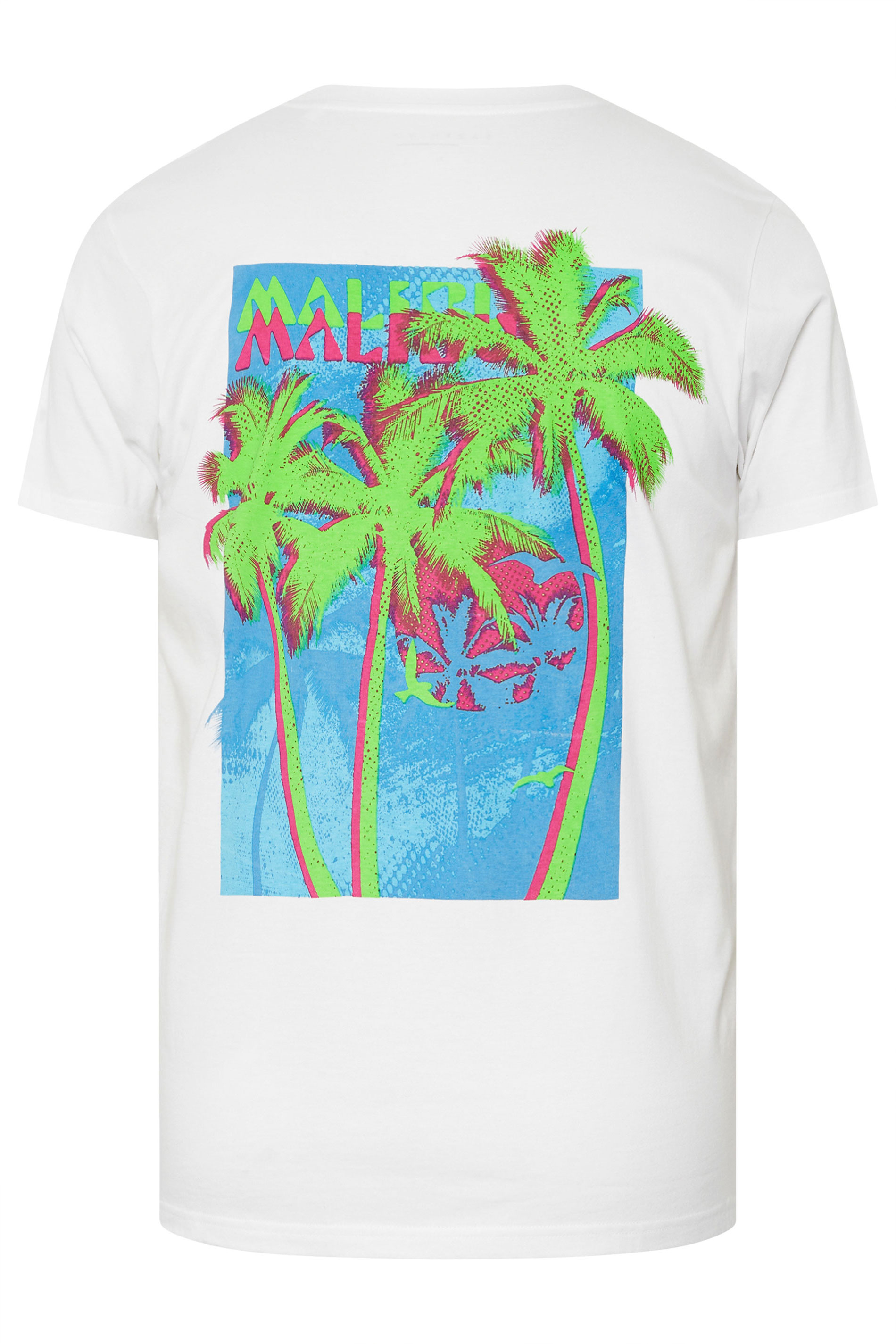 BadRhino Big & Tall White 'Malibu' Graphic T-Shirt | BadRhino 10