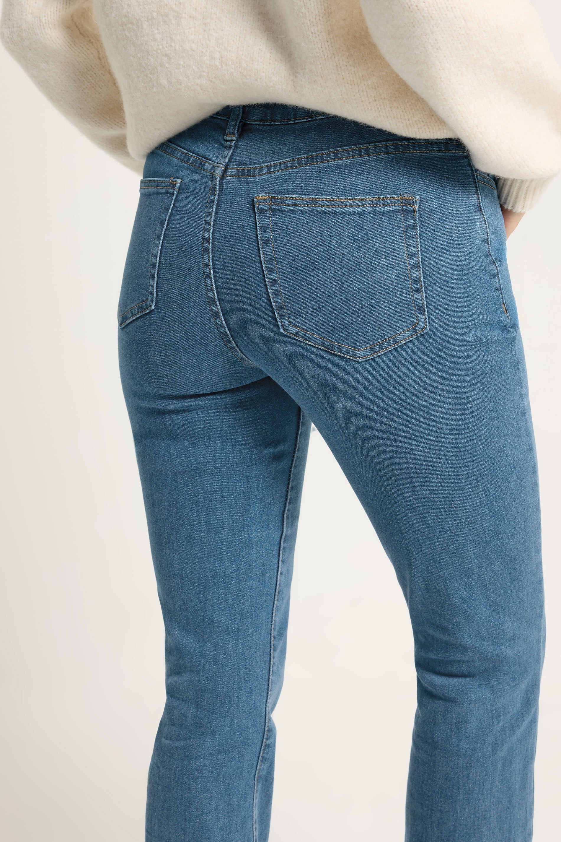 LTS Tall Womens Blue Mid Wash RAE Stretch Bootcut Jeans | Long Tall Sally  4