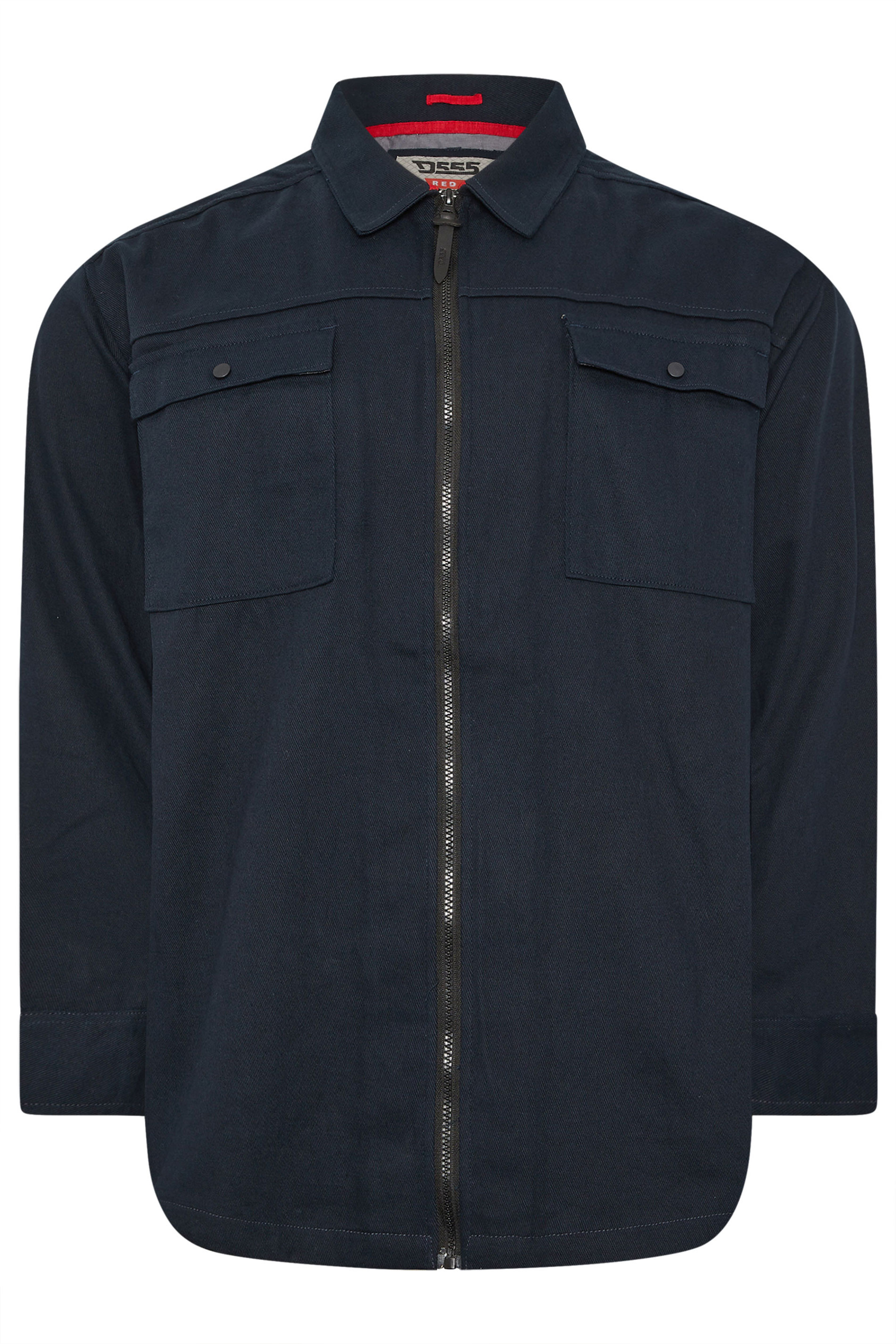 D555 Big & Tall Navy Blue Shacket | BadRhino 3
