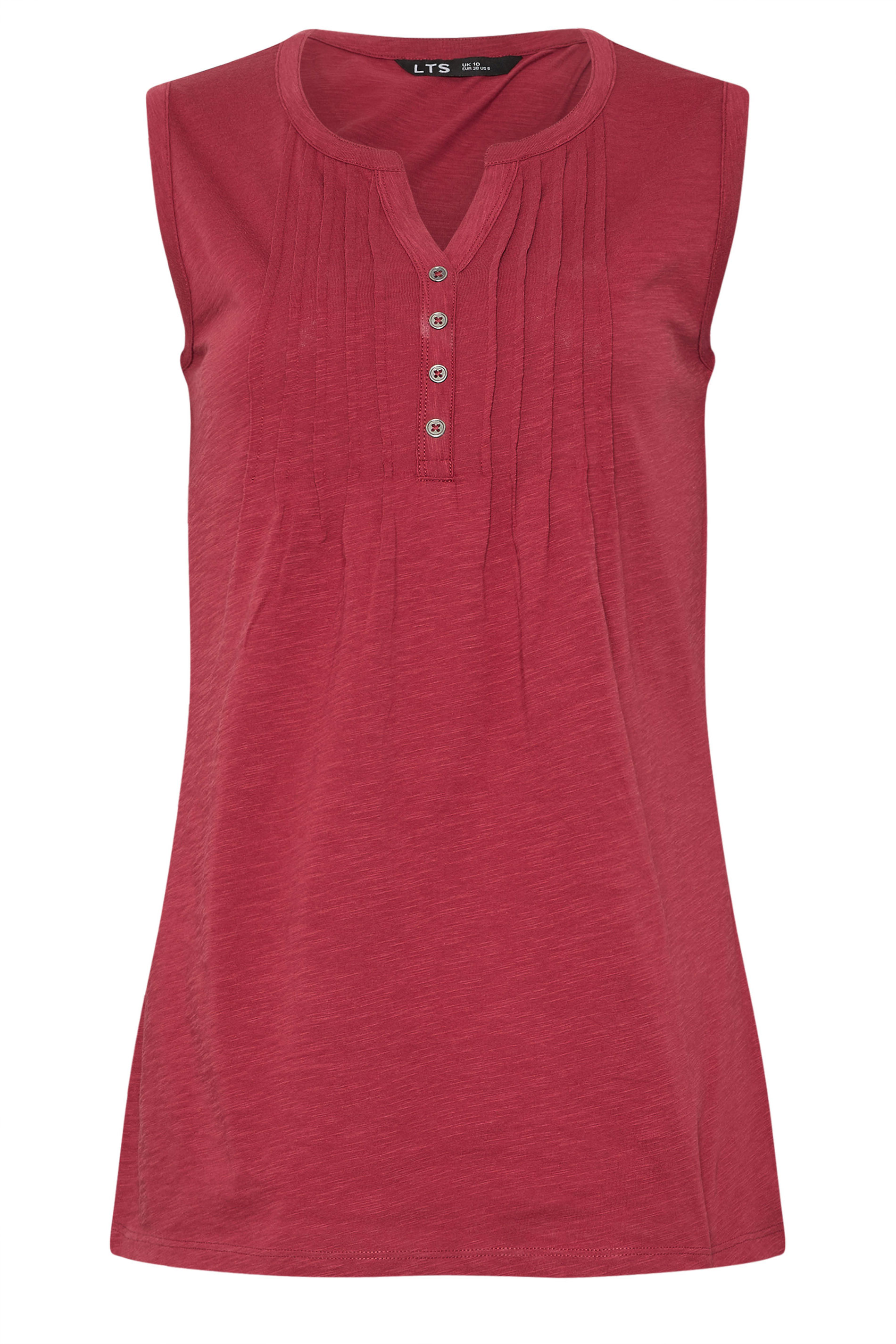 LTS Tall 2 PACK Navy Blue & Red Henley Vest Tops | Long Tall Sally 8