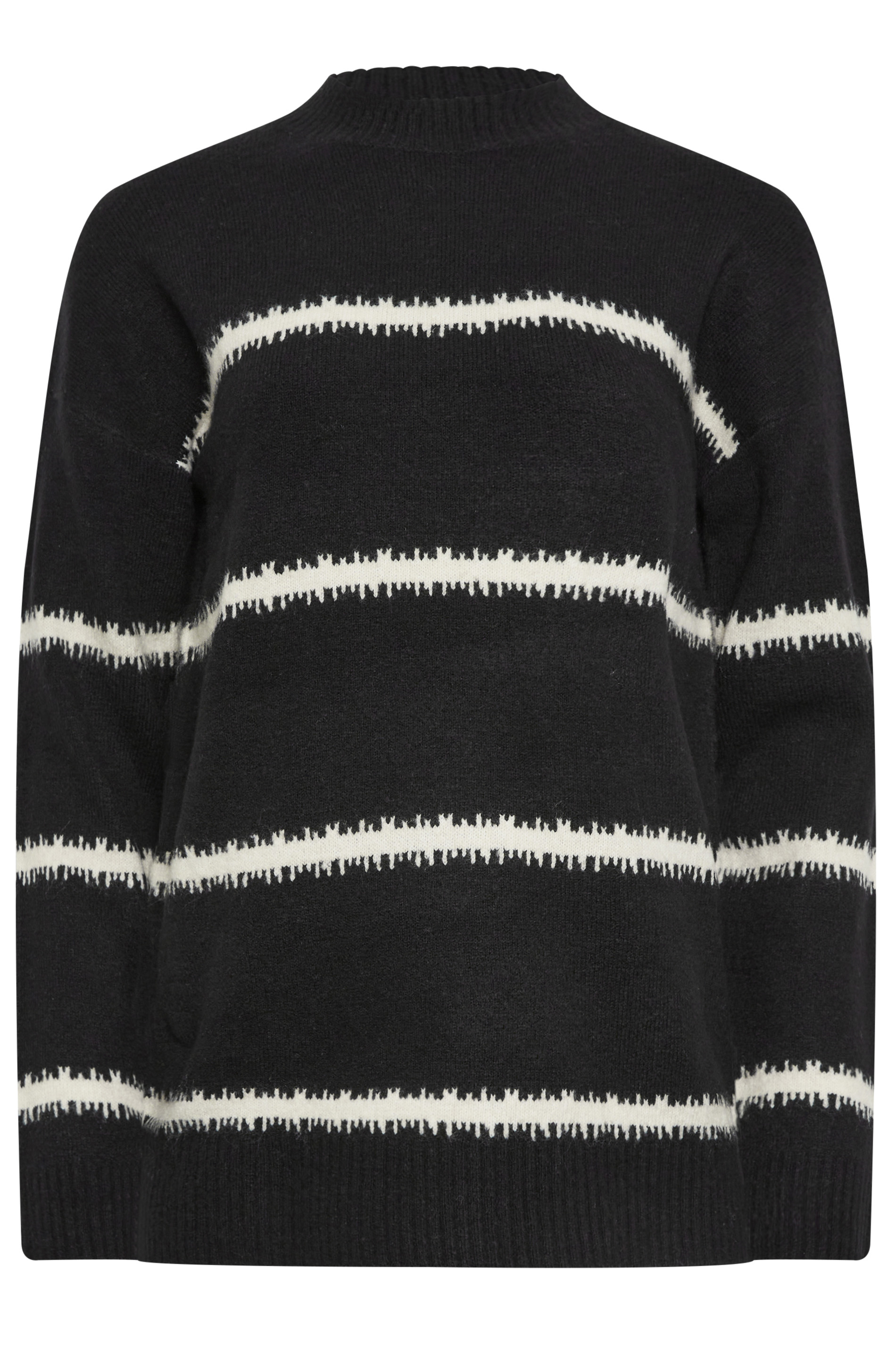 LTS Tall Black & White Womens Black Blurred Stripe Jumper | Long Tall Sally  6
