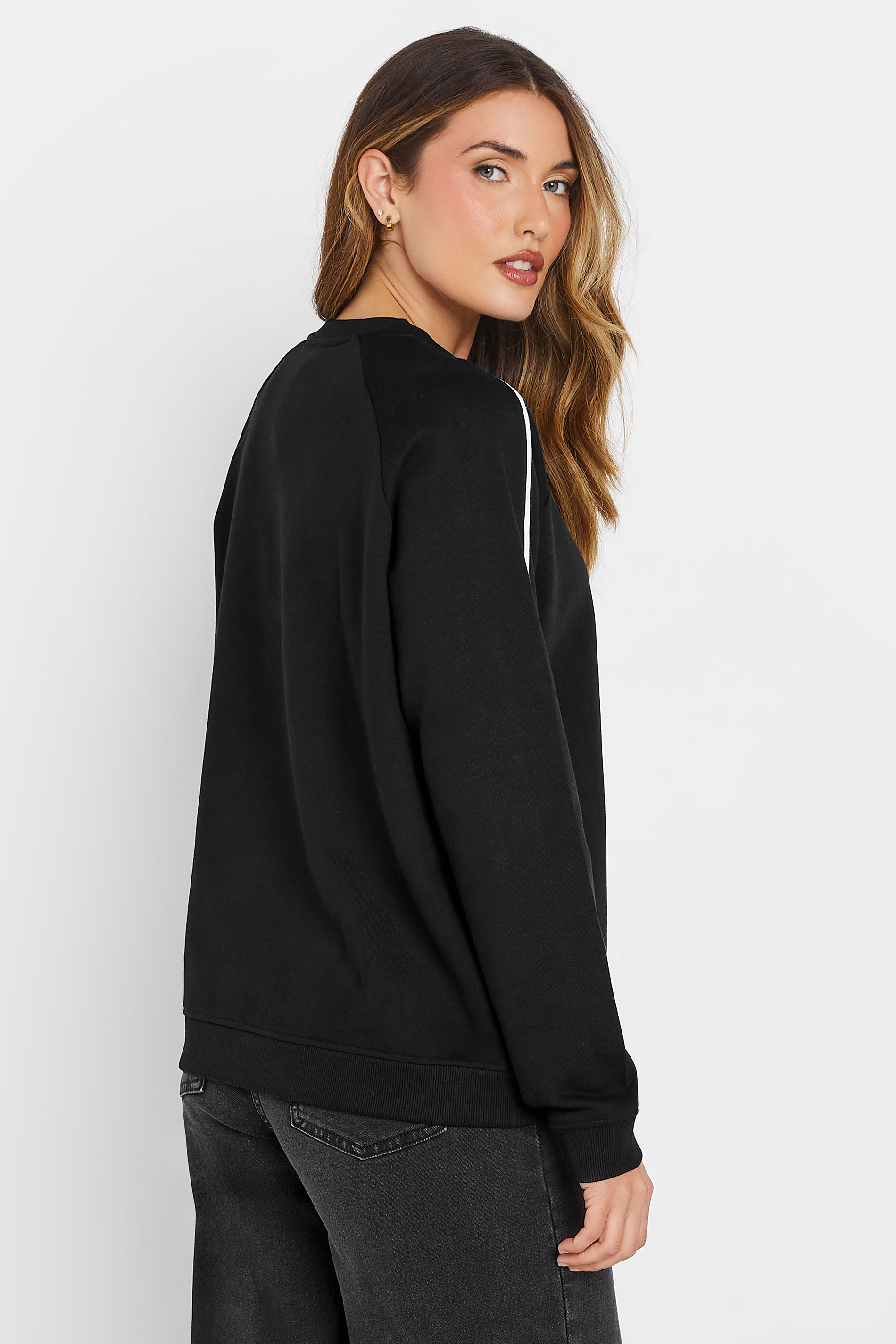 LTS Tall Black Piped Sweatshirt | Long Tall Sally 3