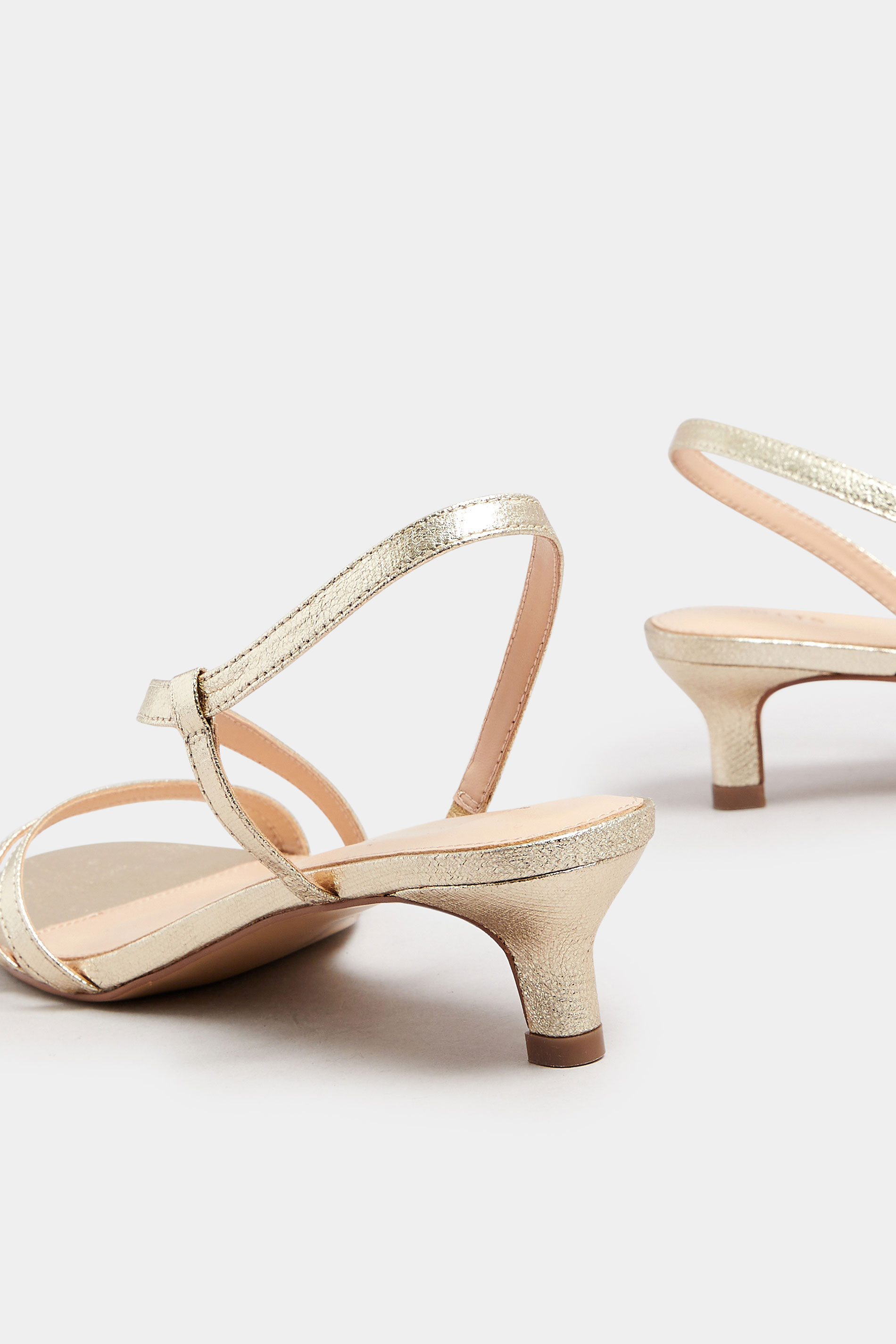 LTS Gold Slingback Kitten Heel In Standard Fit | Long Tall Sally 4