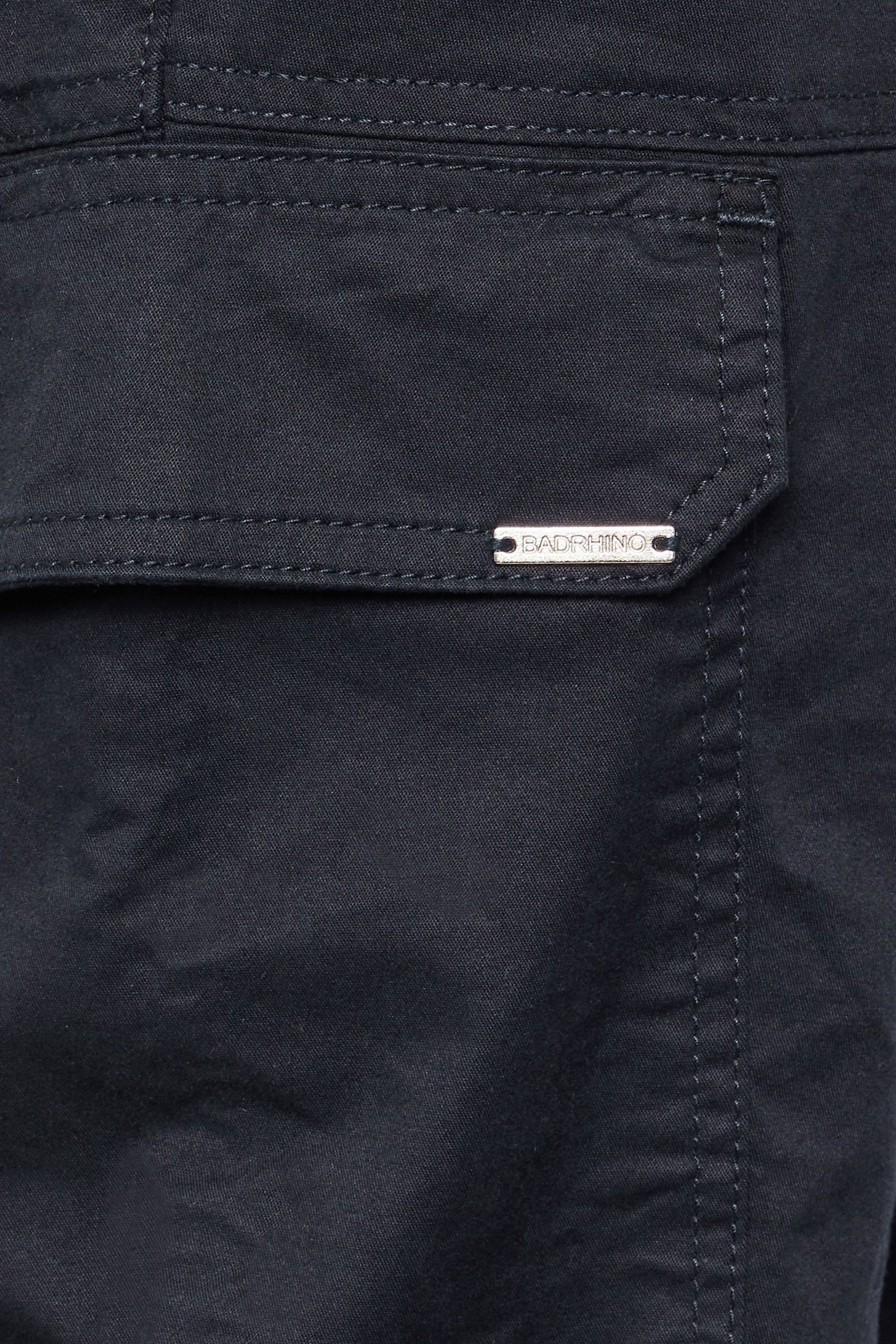 BadRhino Big & Tall Navy Blue Elasticated Waist Cuffed Cargo Trousers | BadRhino 3