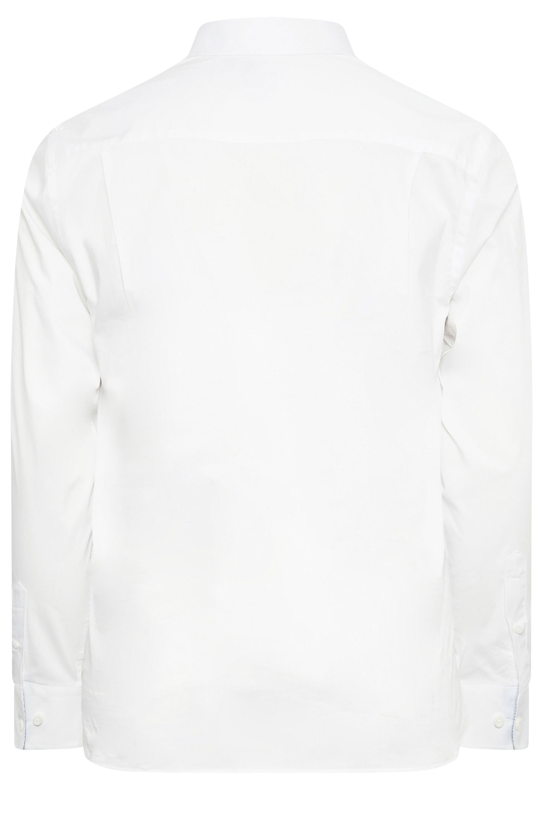 BadRhino Tailoring Big & Tall White Premium Stretch Long Sleeve Formal Shirt | BadRhino 5