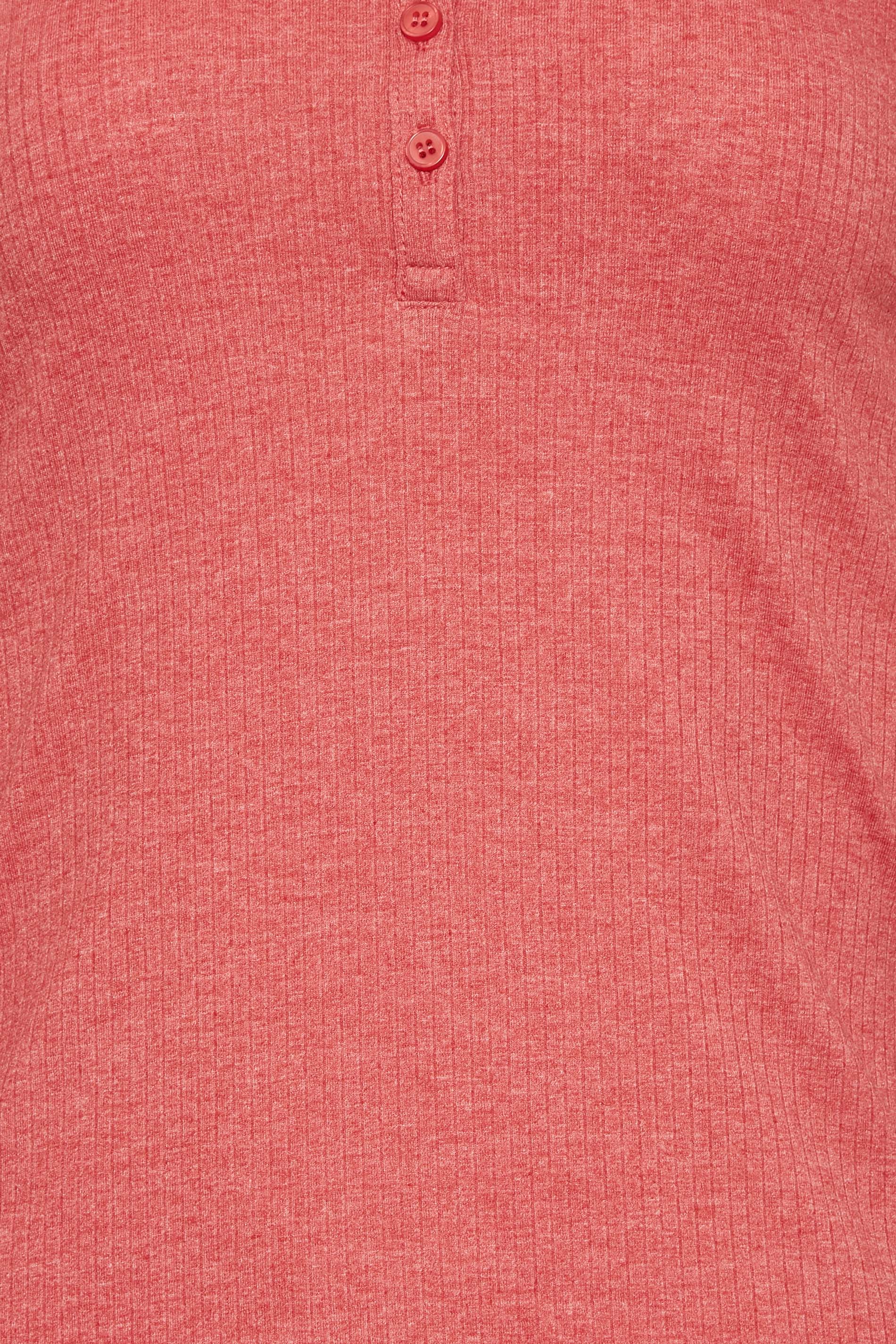 LTS Tall Women's Pink Ribbed Polo Top | Long Tall Sally 5