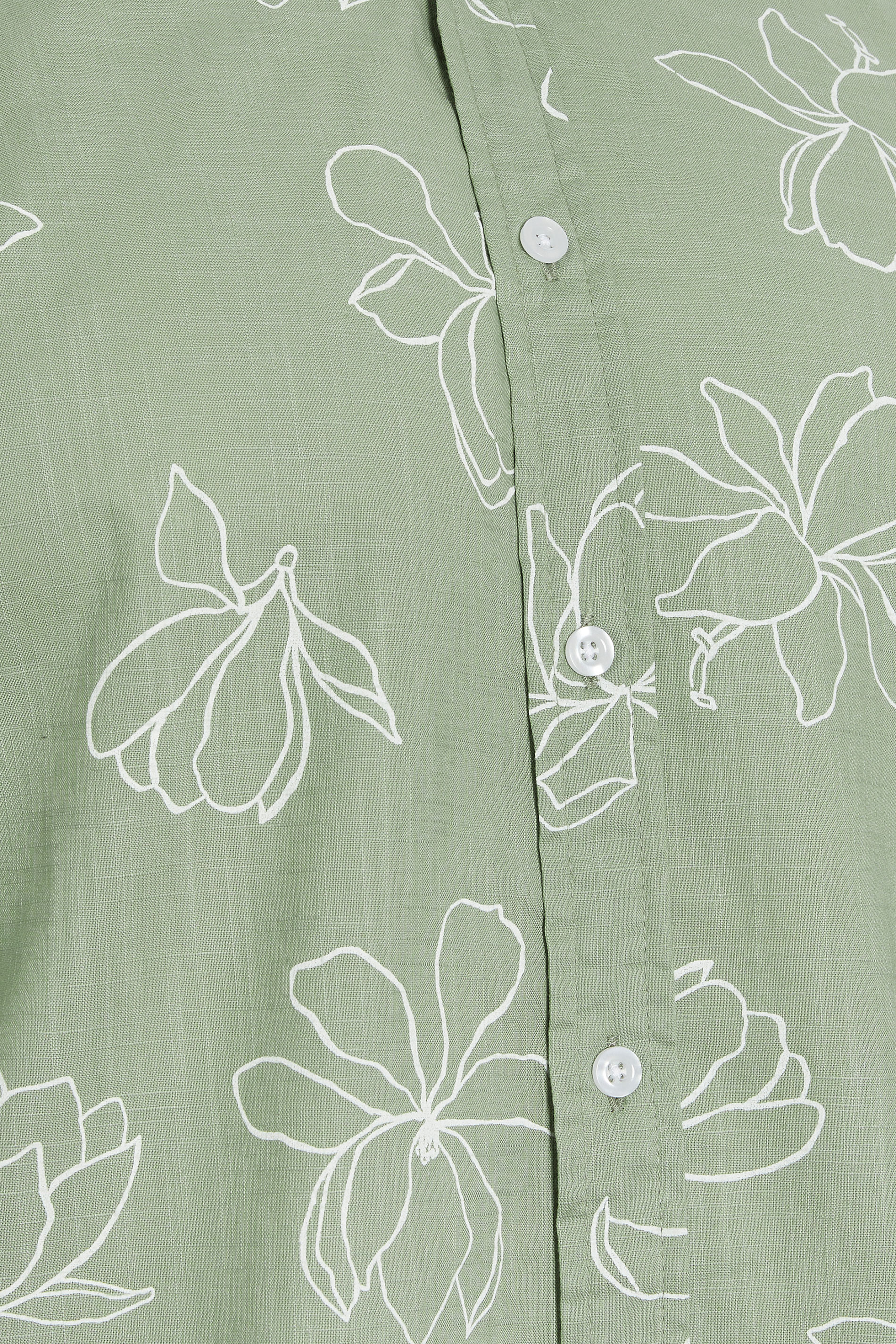 BadRhino Big & Tall Green Linear Floral Slub Shirt | BadRhino 6