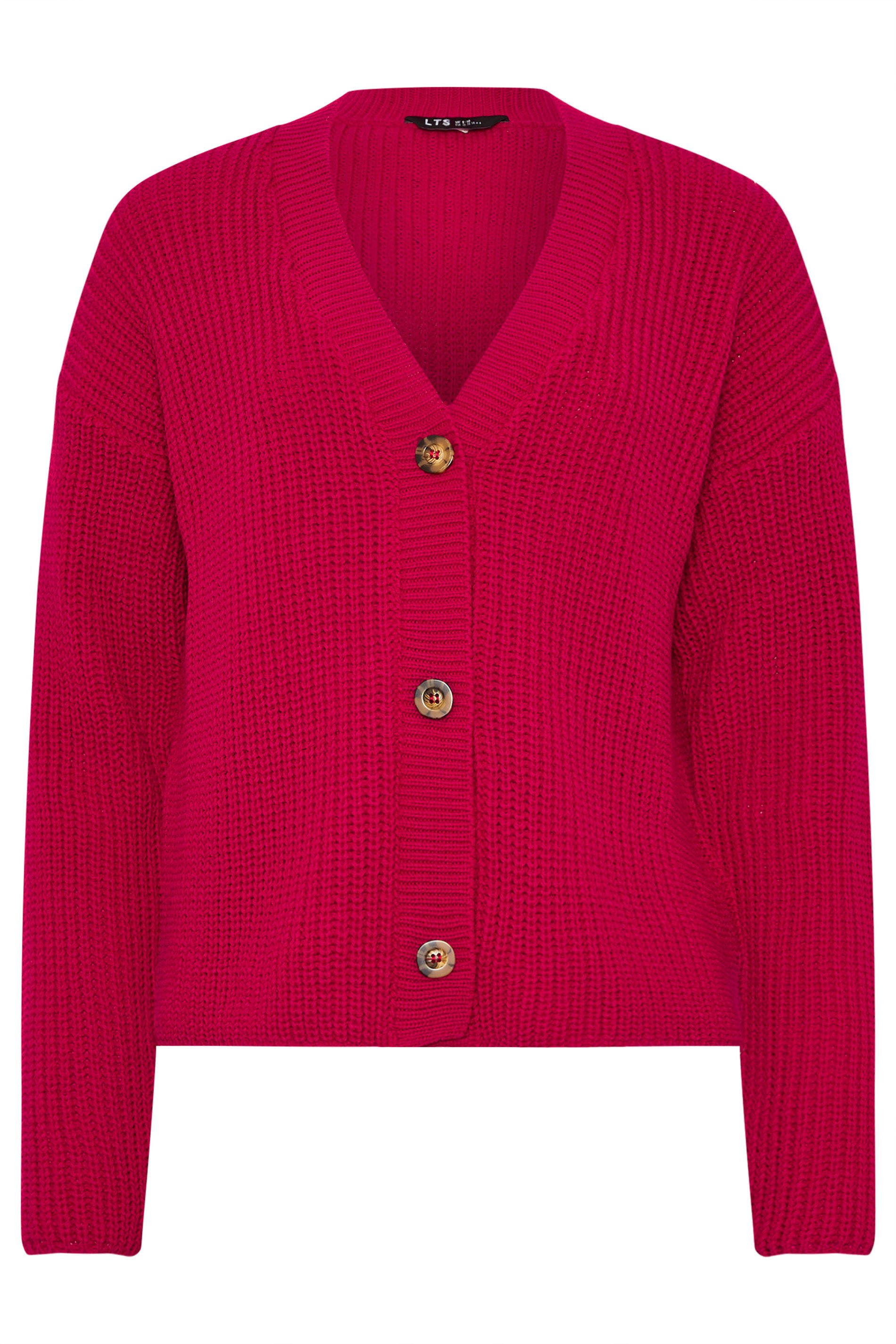 LTS Tall Women's Red V-Neck Cardigan | Long Tall Sally 1