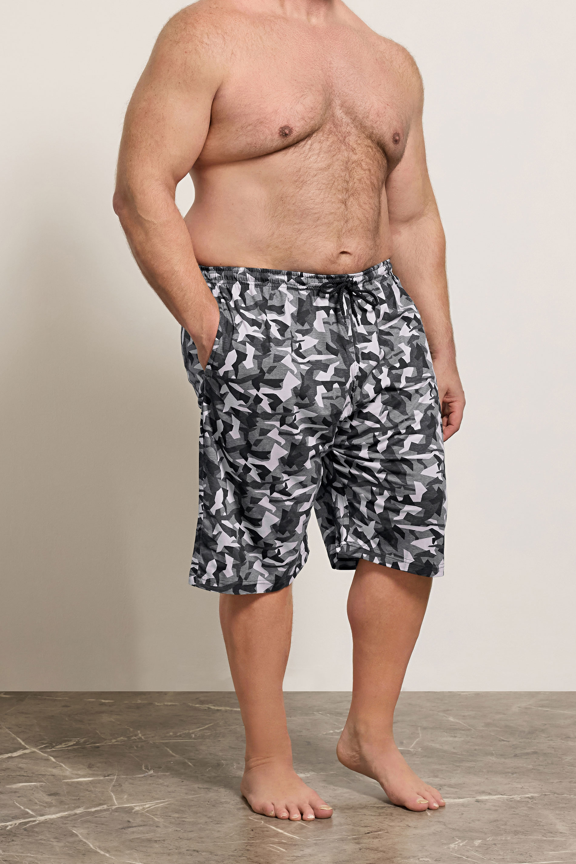 KAM 2 PACK Black & Camo Lounge Shorts | BadRhino 2