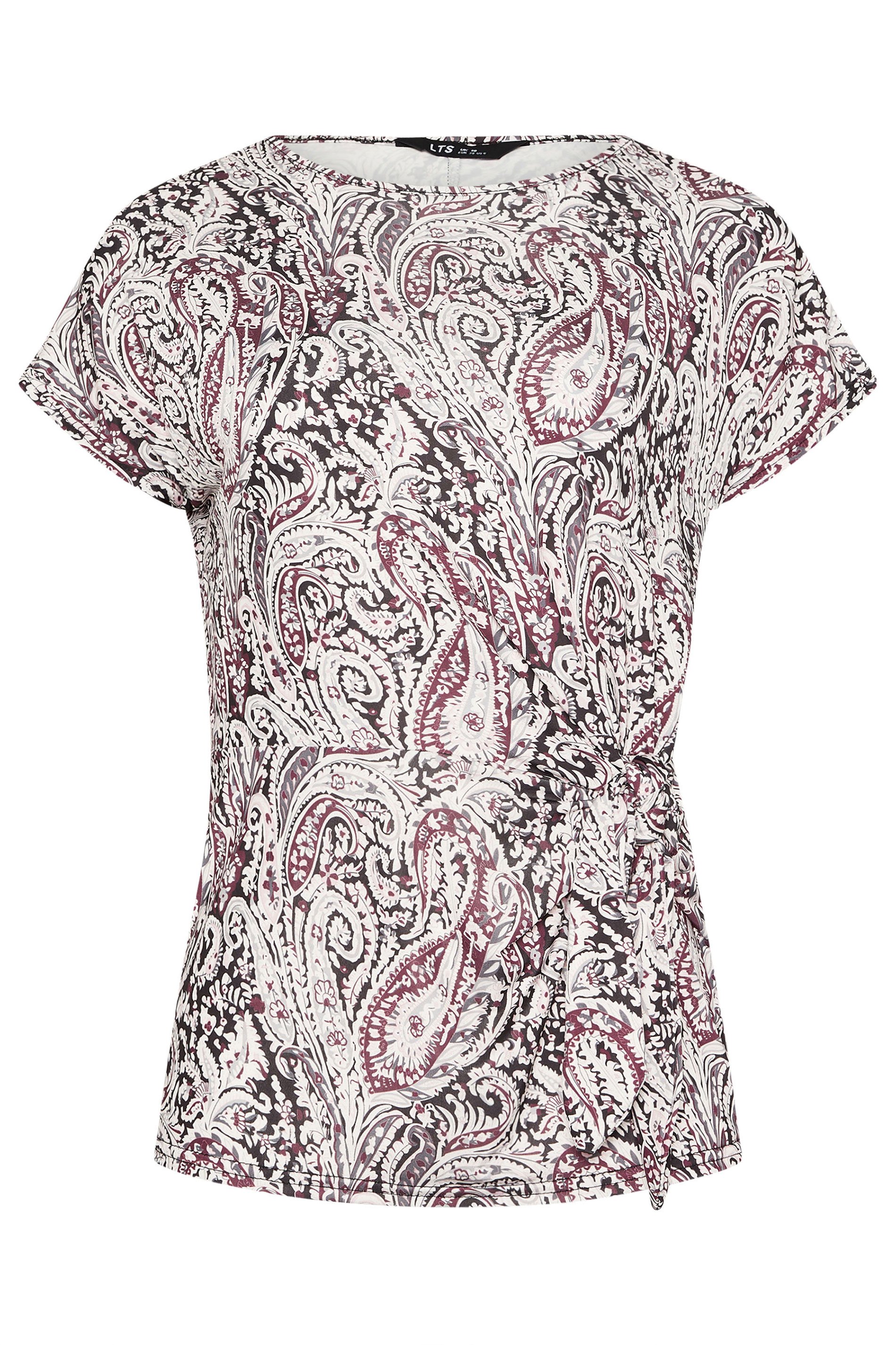 LTS Tall Black Paisley Side Tie Top | Long Tall Sally 6