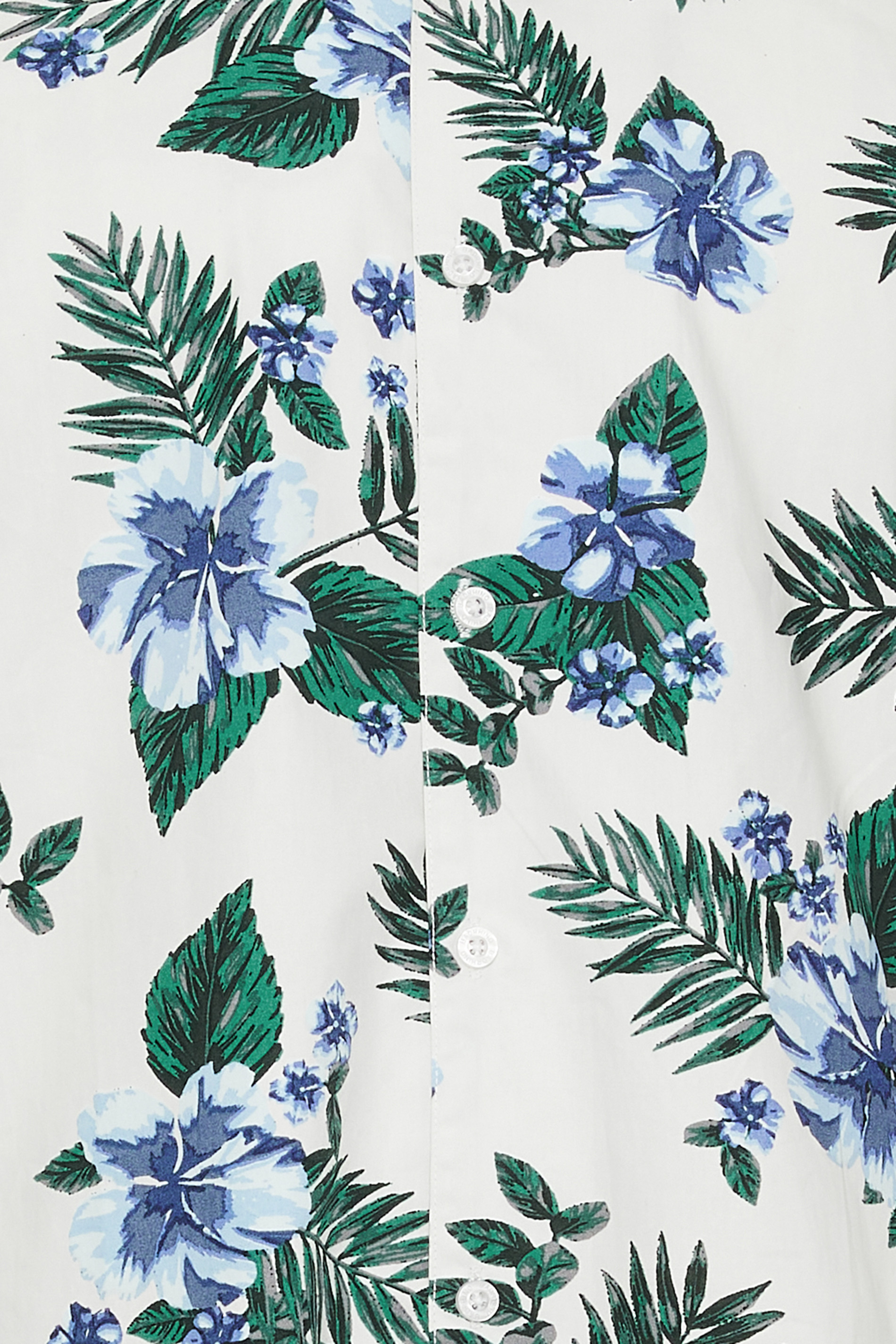 BadRhino Big & Tall White & Blue Tropical Shirt | BadRhino 3