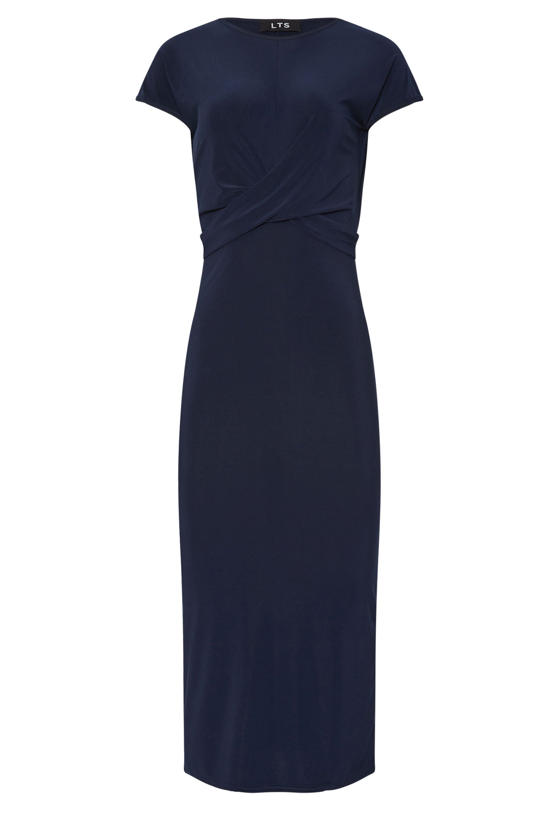 LTS Tall Navy Blue Ruched Bust Midi Dress | Long Tall Sally 5