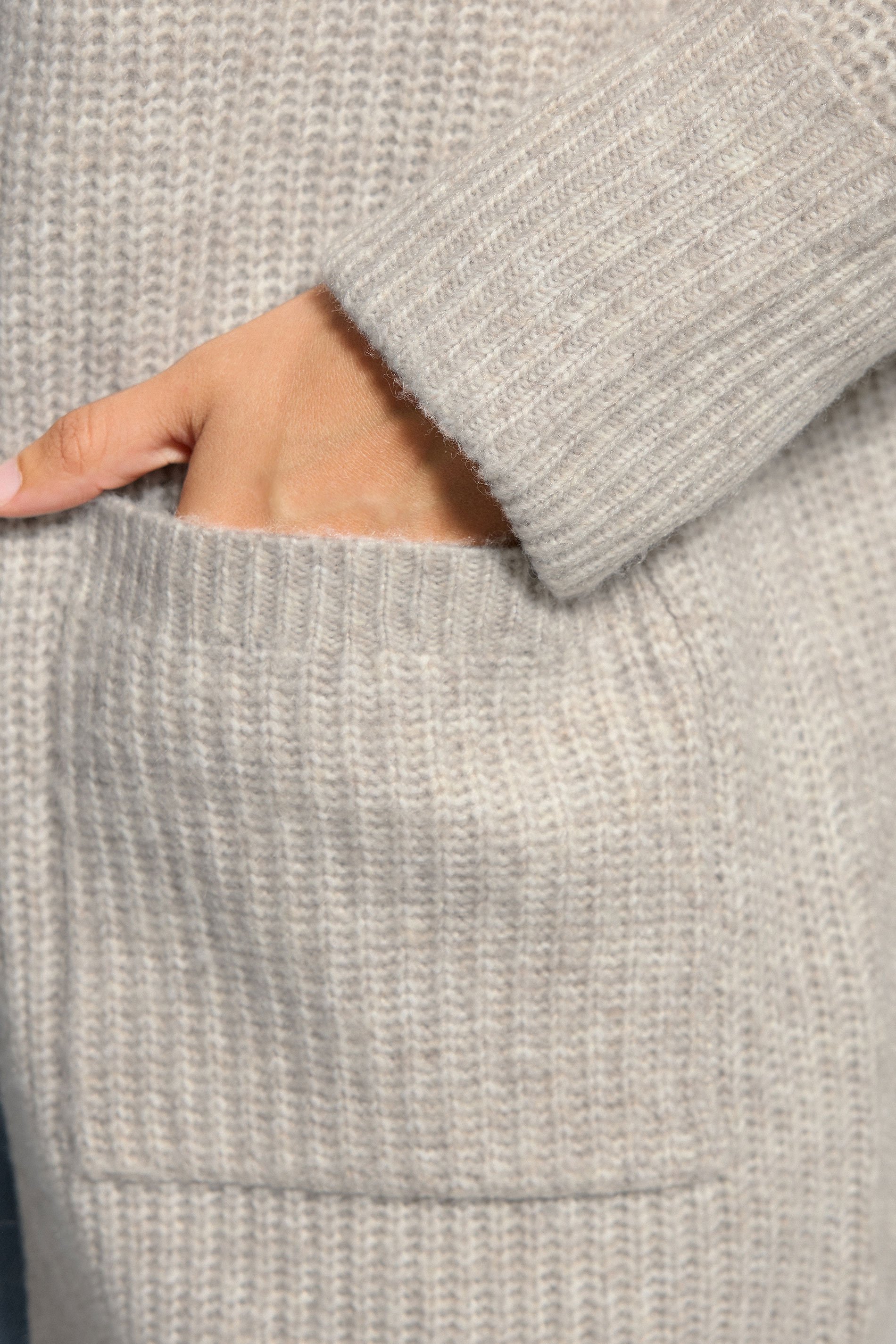 LTS Tall Light Grey Knitted Midi Cardigan | Long Tall Sally 4