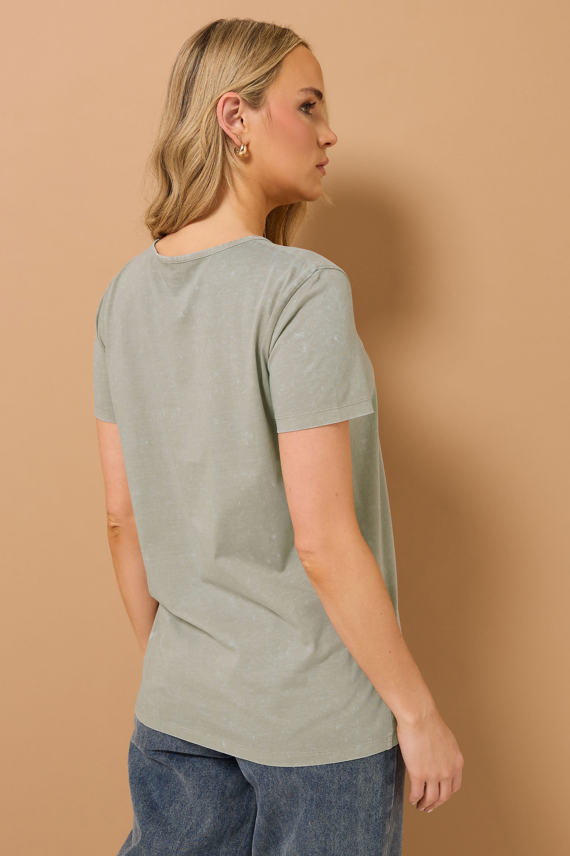 LTS Tall Natural Brown 'Wild West' Slogan T-Shirt | Long Tall Sally 5