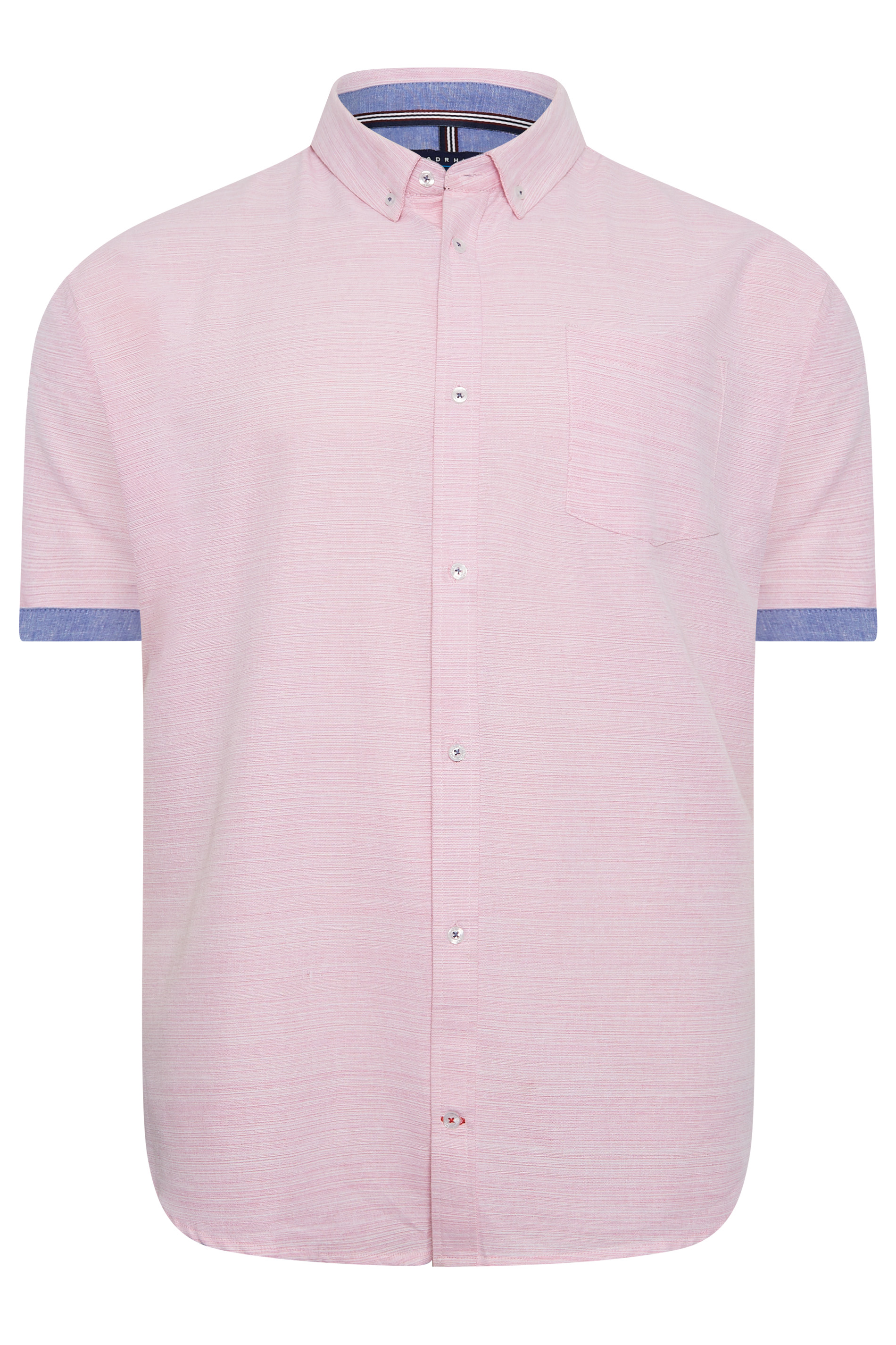 BadRhino Big & Tall Pink Cotton Slub Shirt | BadRhino 4