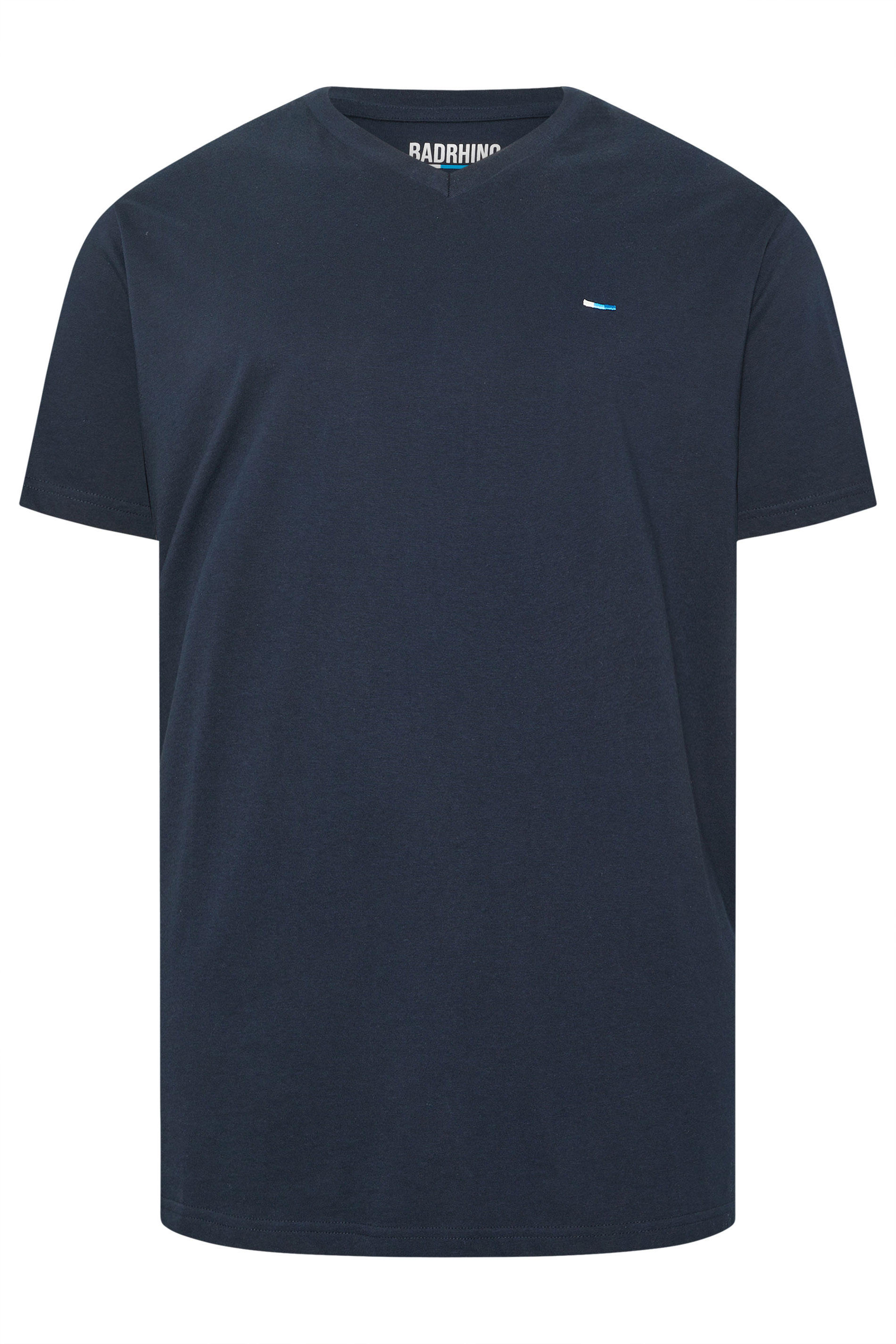 BadRhino Big & Tall Navy Blue 5 Pack Extra Long V-Neck T-Shirts | BadRhino 6