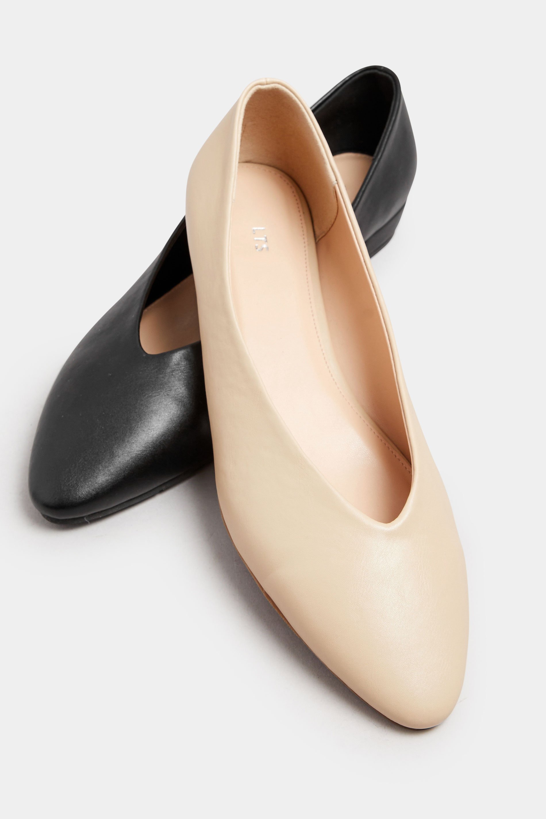 LTS Stone Brown Pointed Court Block Heel In Standard Fit | Long Tall Sally 6