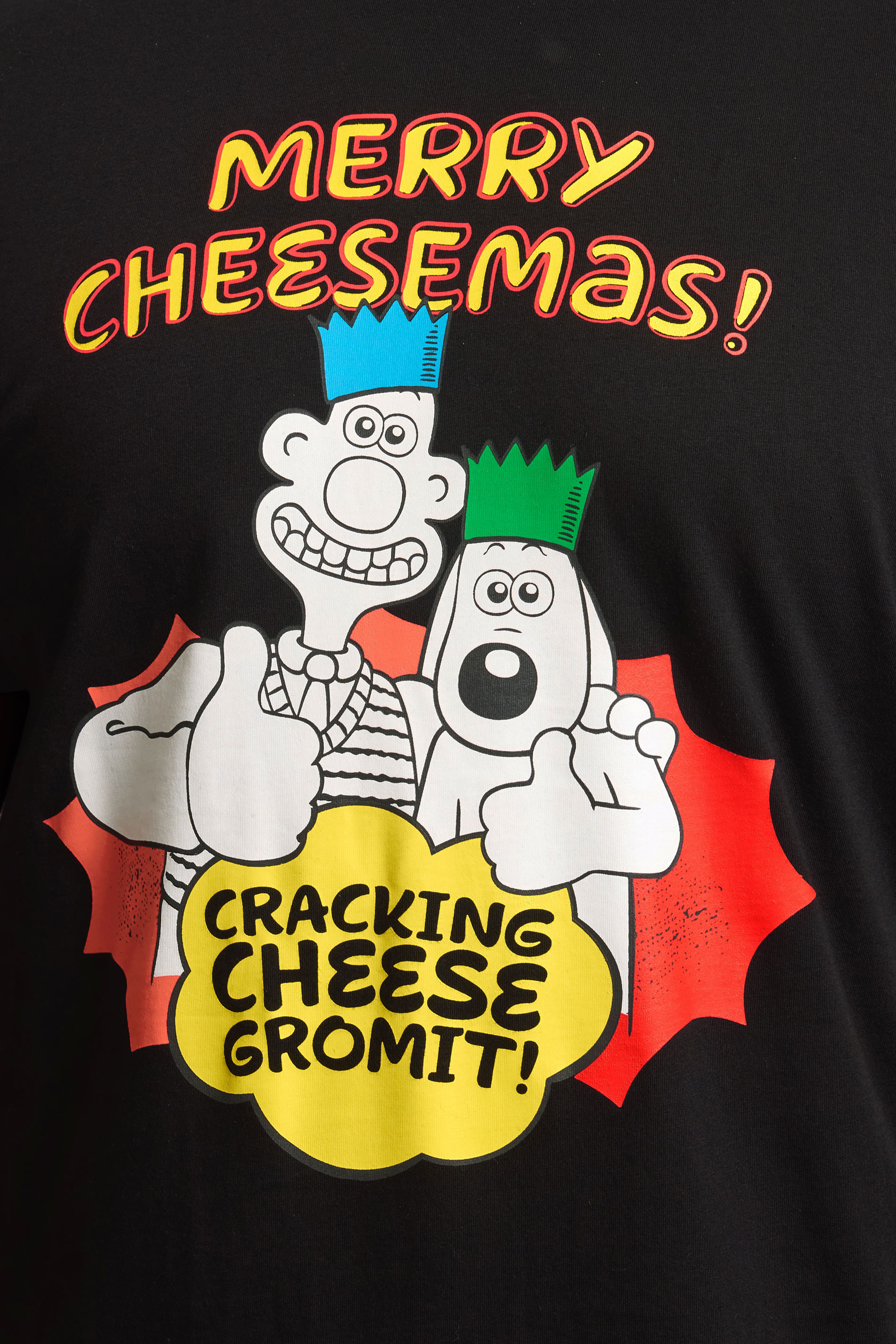 BadRhino Big & Tall Black Wallace & Gromit Graphic T-Shirt | BadRhino 5