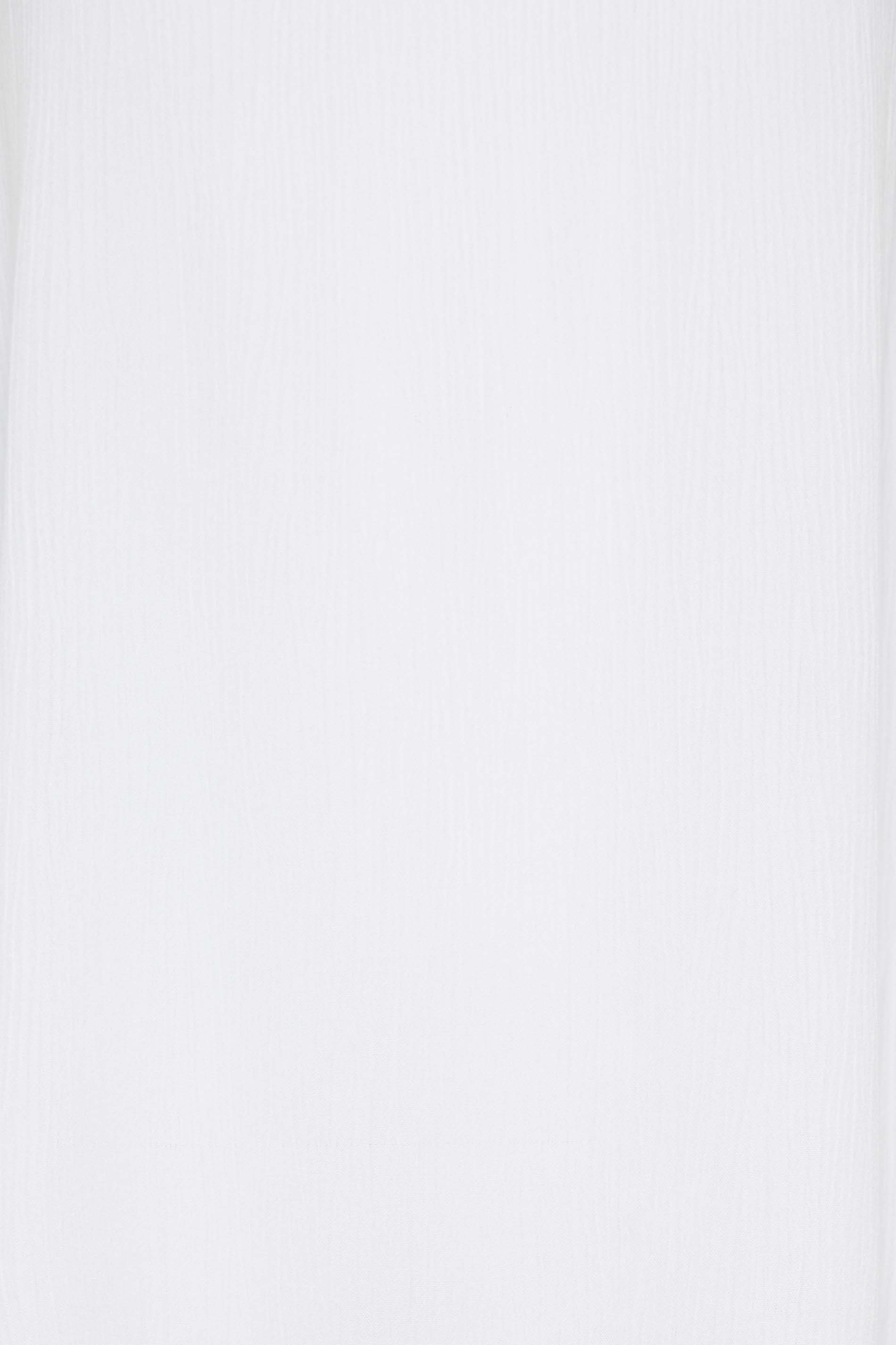 LTS Tall Women's White Crinkle Frill Top | Long Tall Sally 6