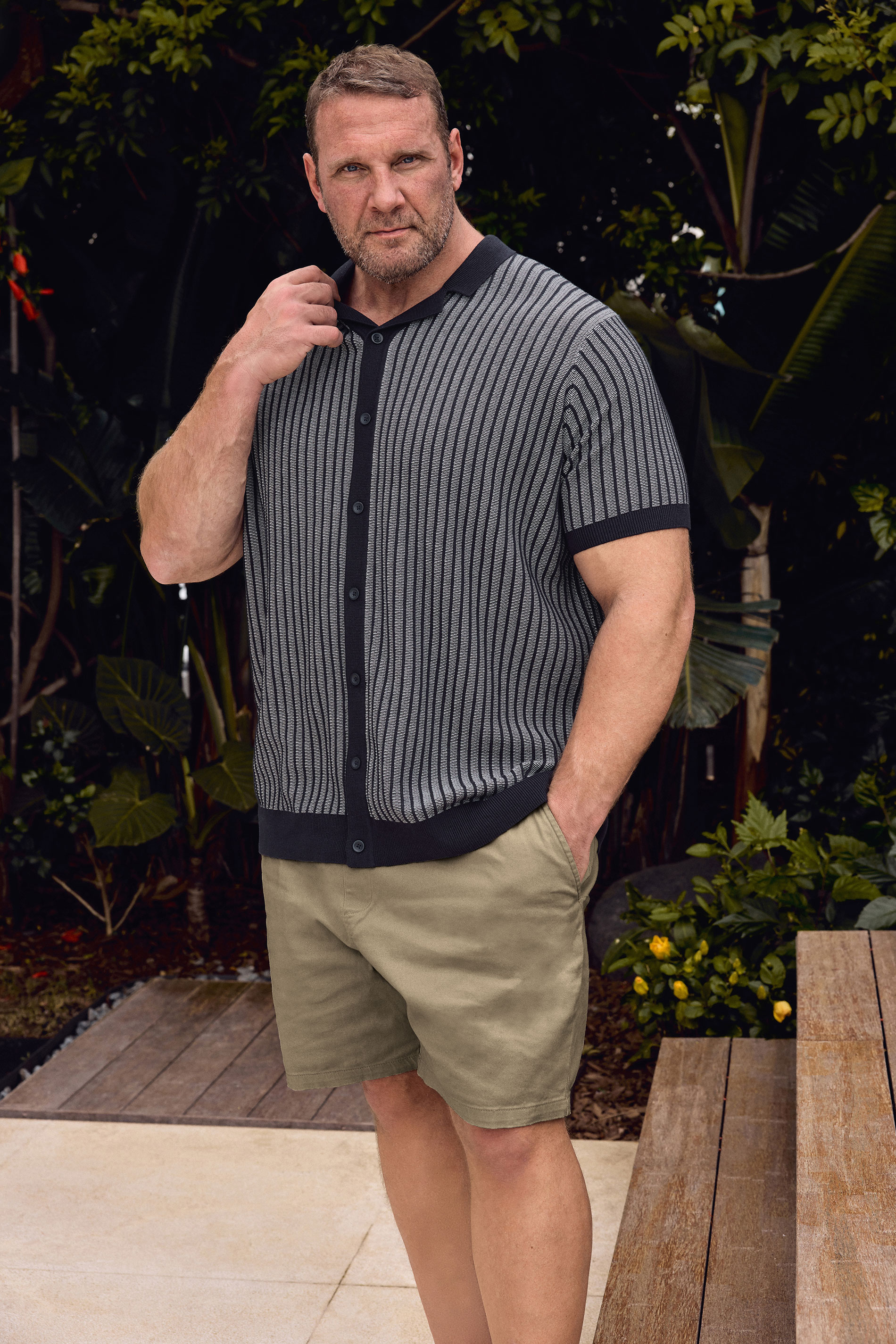 BadRhino Stone Brown Elasticated Waist Chino Shorts | BadRhino 1