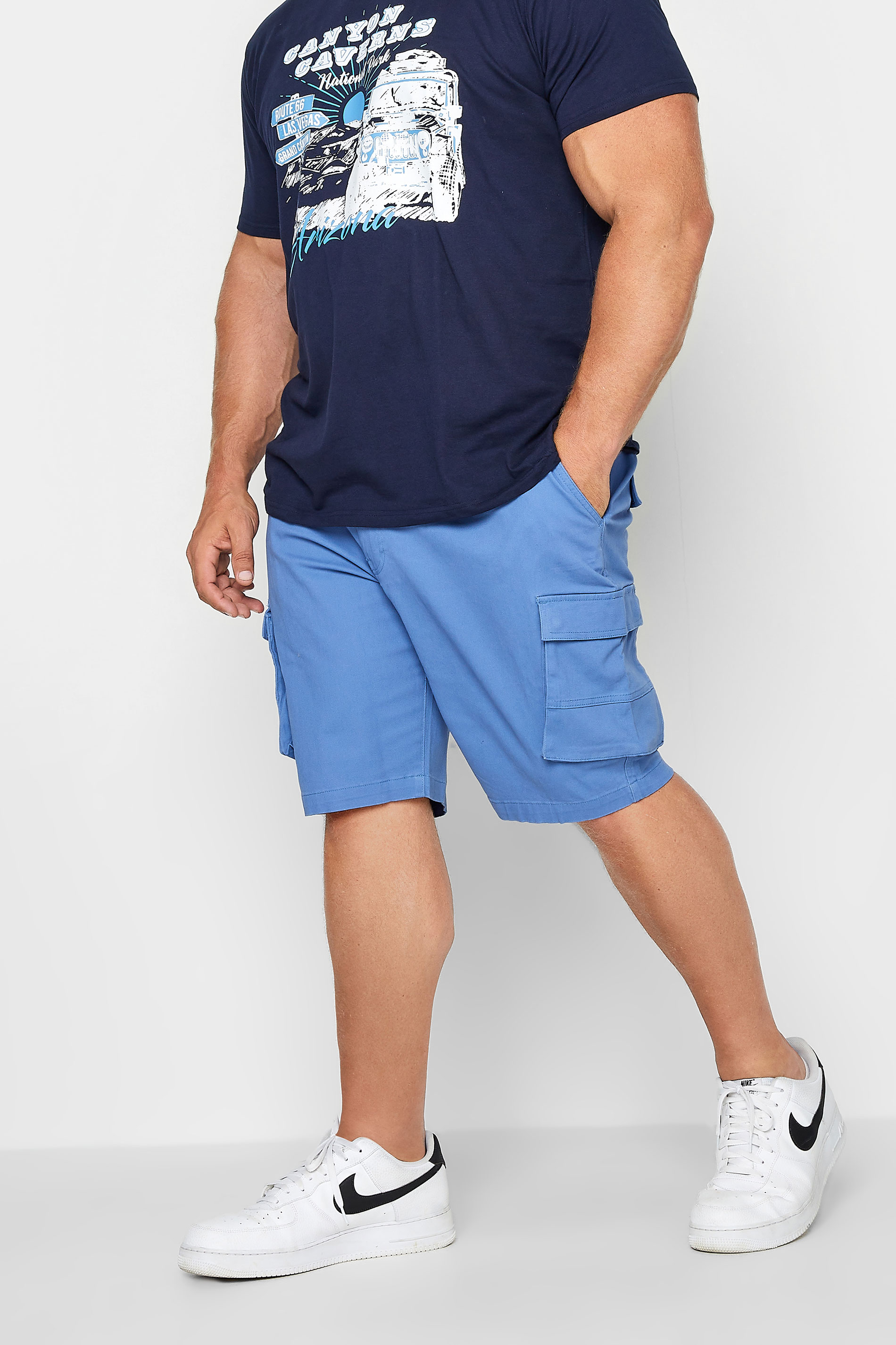 BadRhino Big & Tall Blue Cargo Shorts | BadRhino 1