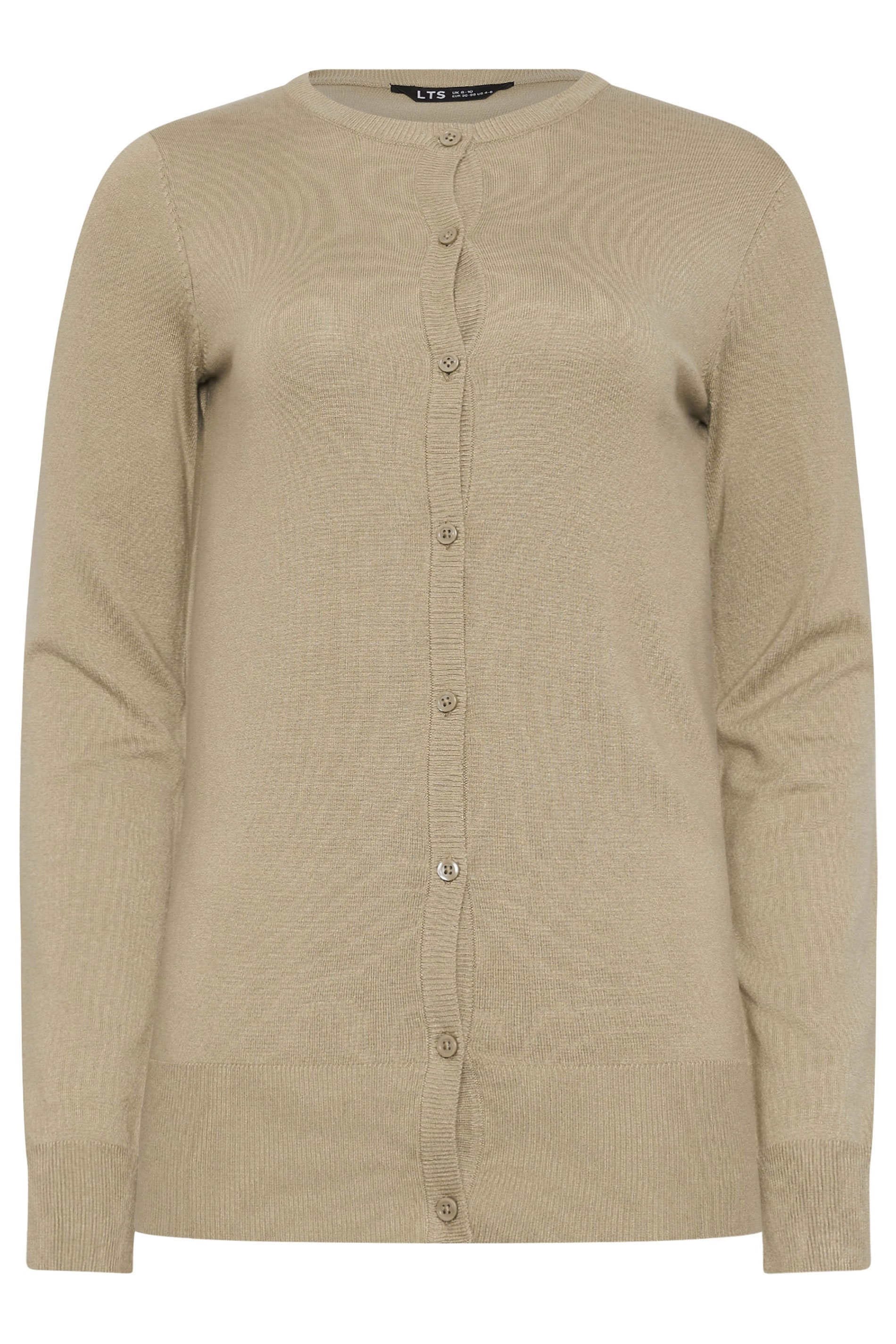 LTS Tall Women's Beige Brown Button Down Knit Cardigan | Long Tall Sally  6