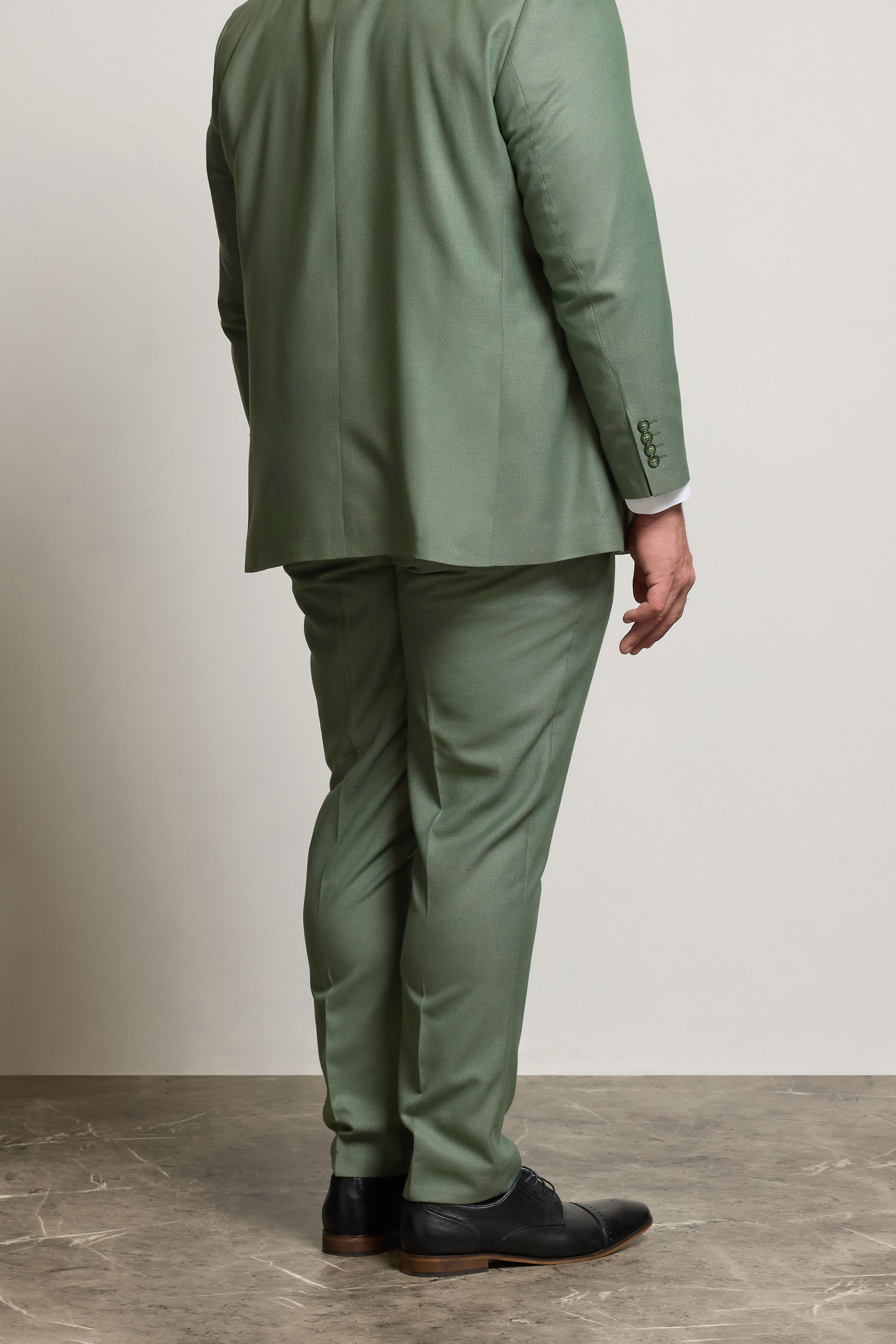 BadRhino Tailoring Big & Tall Green Textured Trousers | BadRhino 3