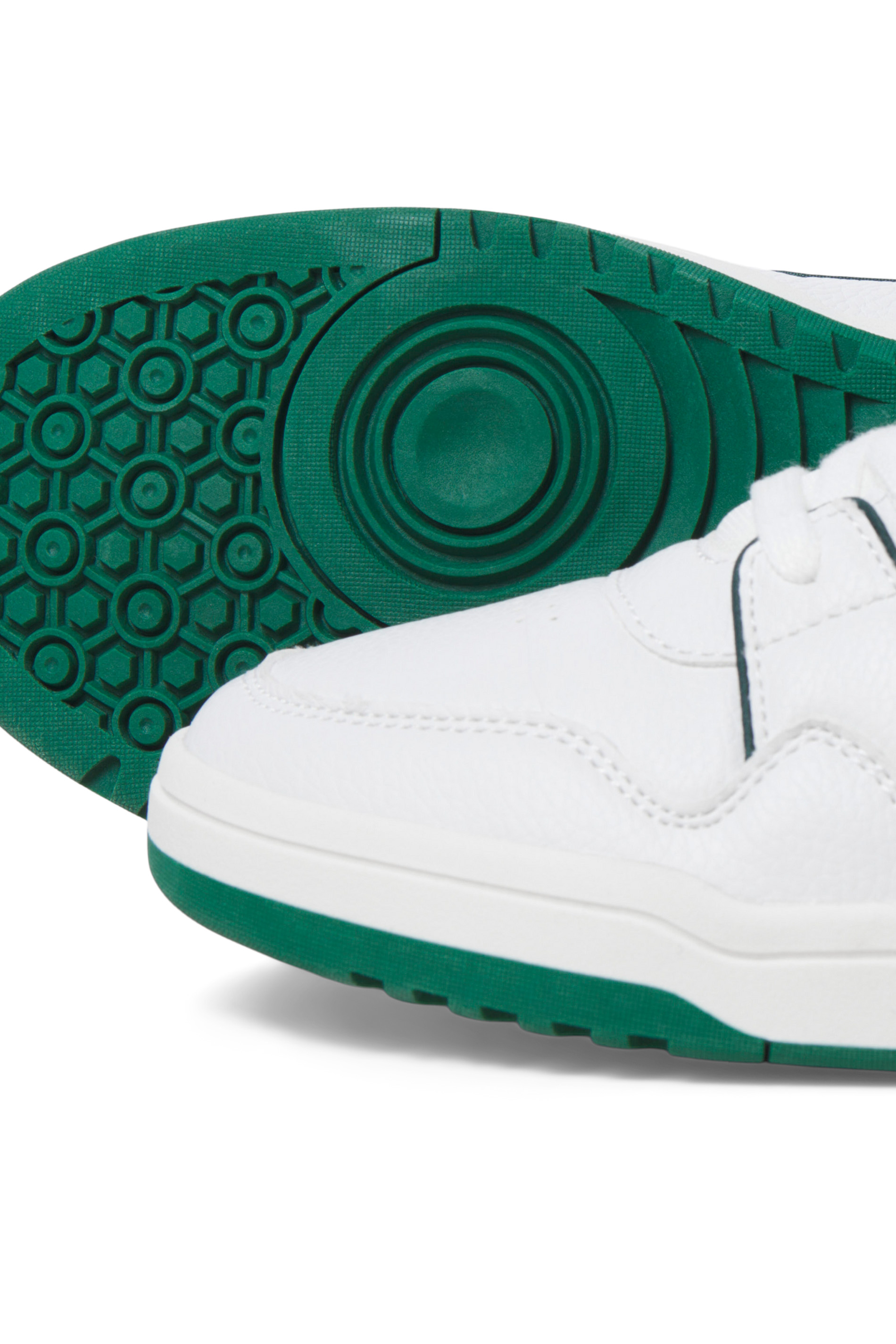 JACK & JONES White & Green PU Trainers | BadRhino 4