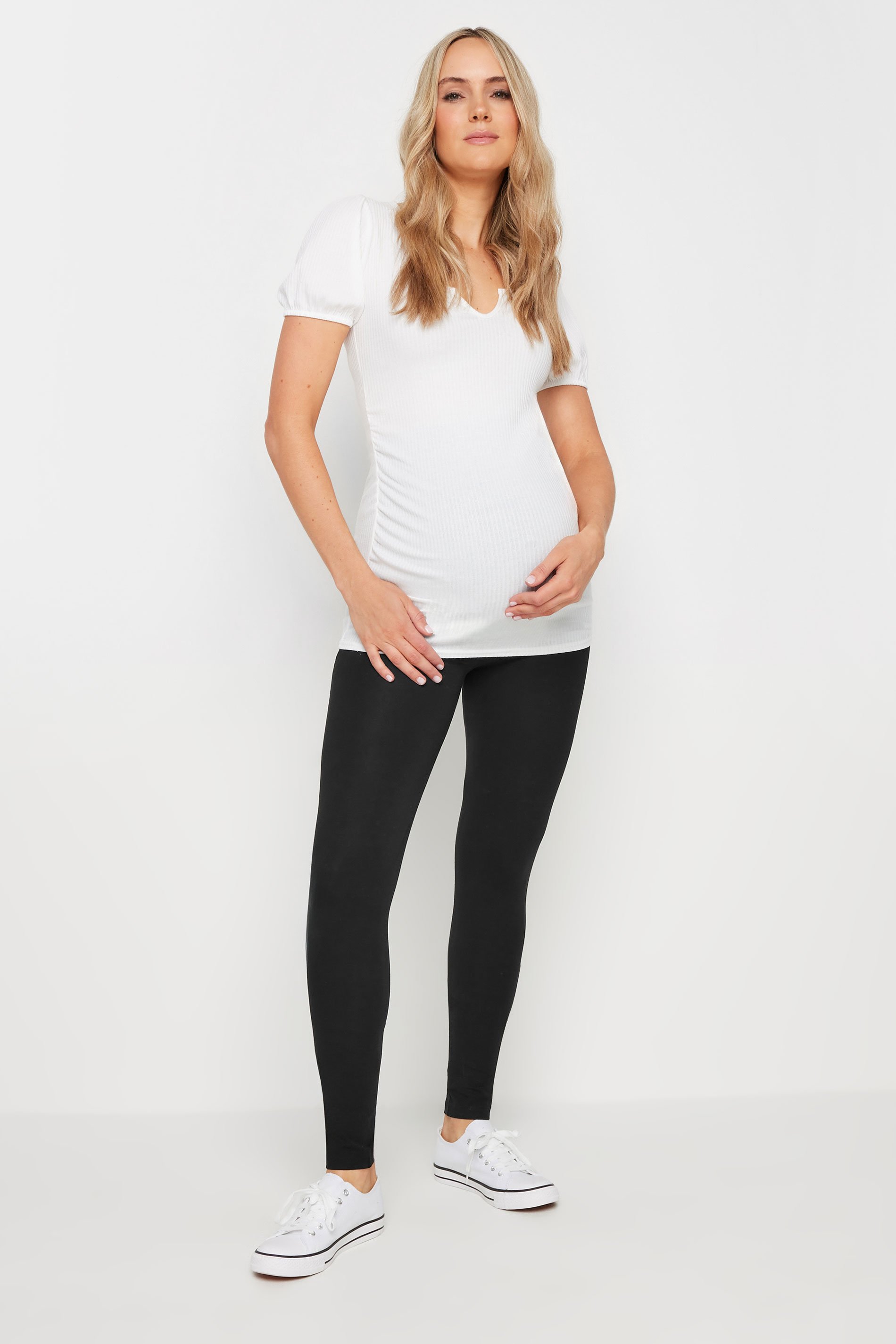 LTS Tall Black Maternity Basic Leggings | Long Tall Sally 2