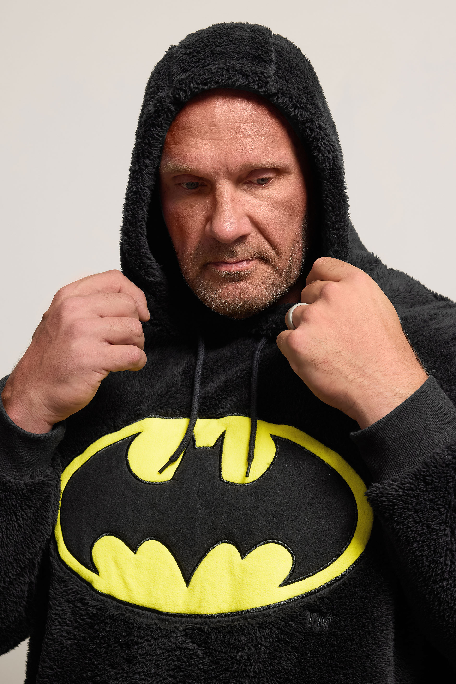 BadRhino Big & Tall Black Batman Super Soft Fleece Lounge Set | BadRhino 4