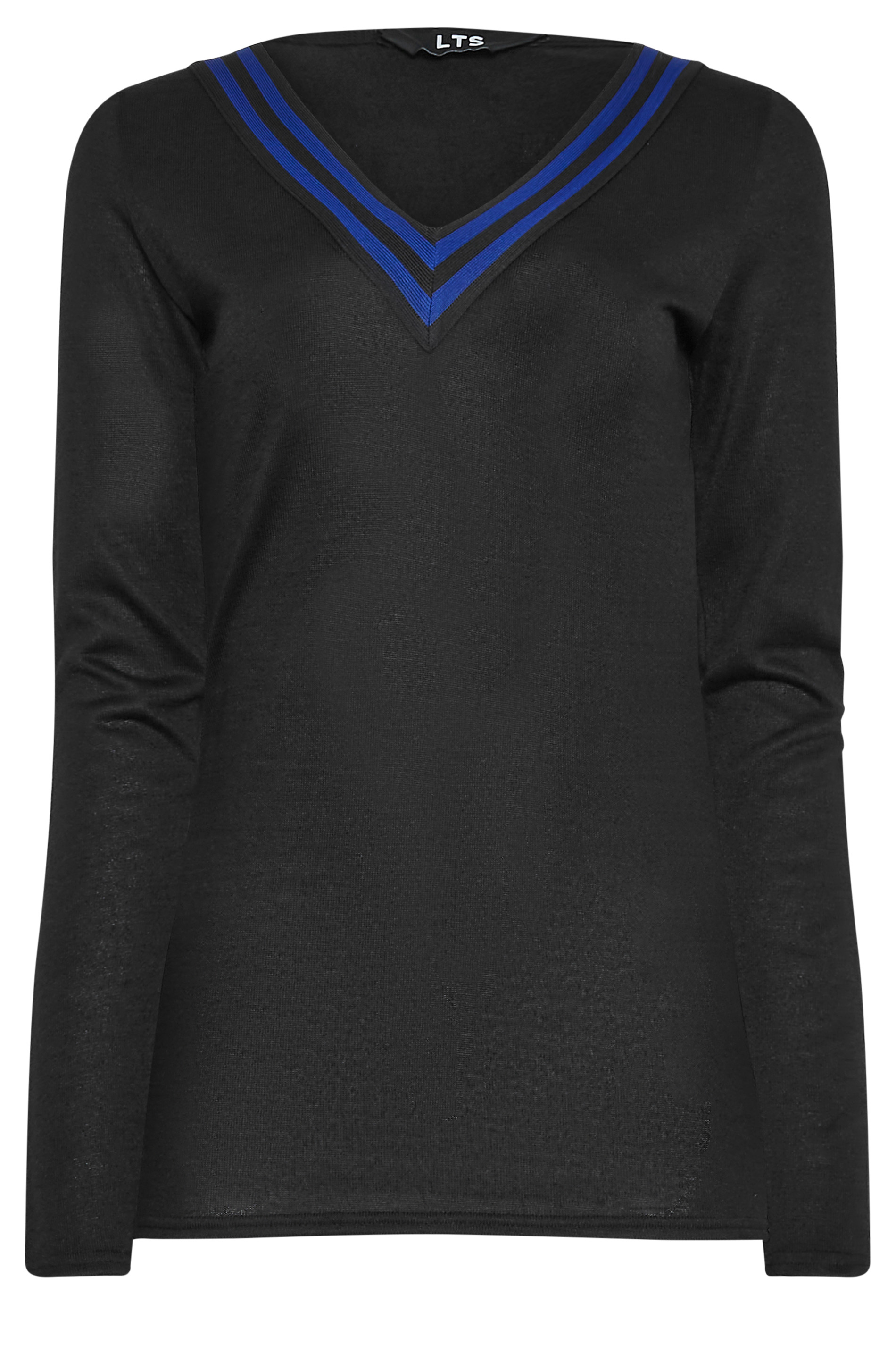 LTS Tall Women's Black Stripe V-Neck Top | Long Tall Sally 6