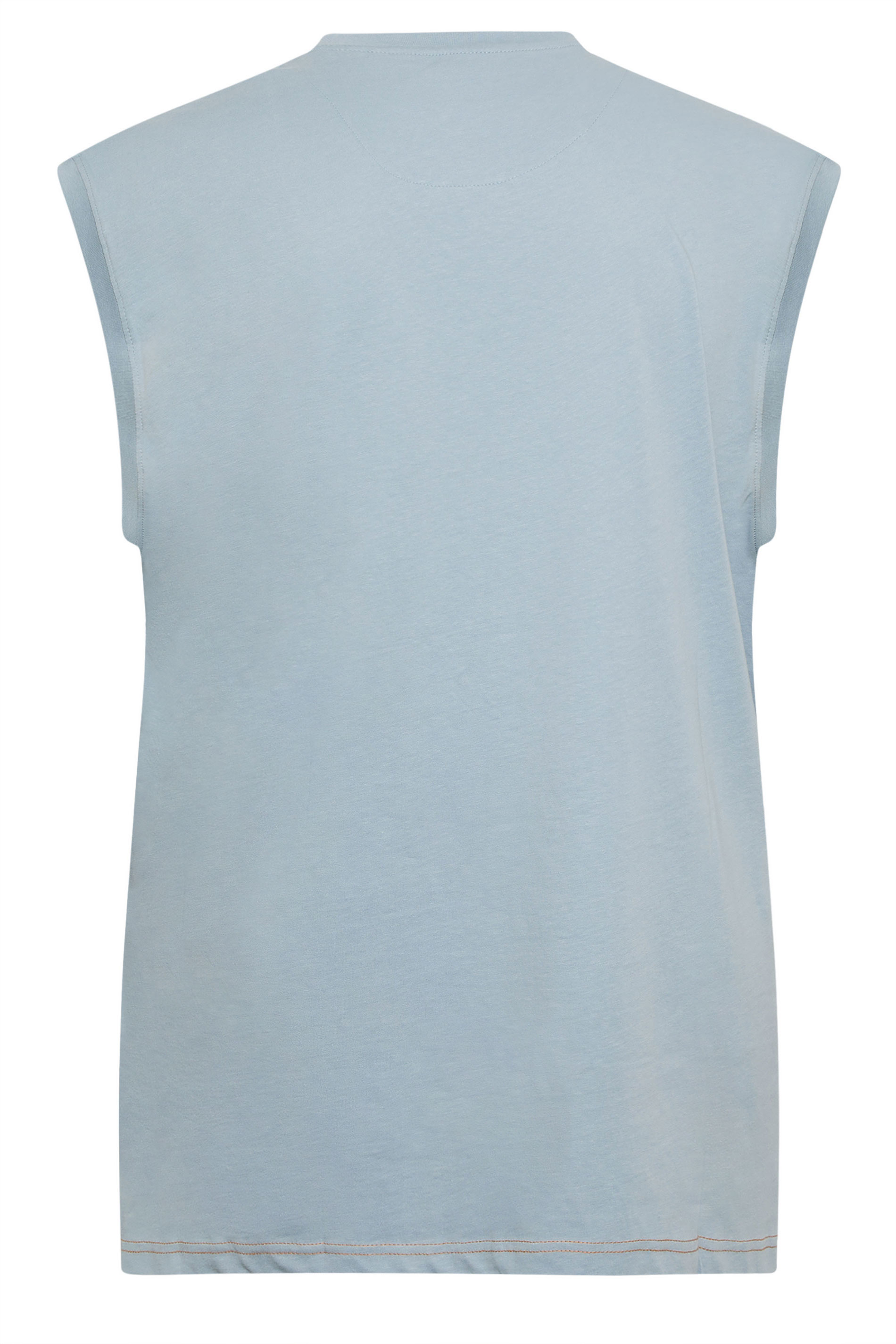 KAM Big & Tall Blue Cali Surf Print Muscle Vest | BadRhino 4