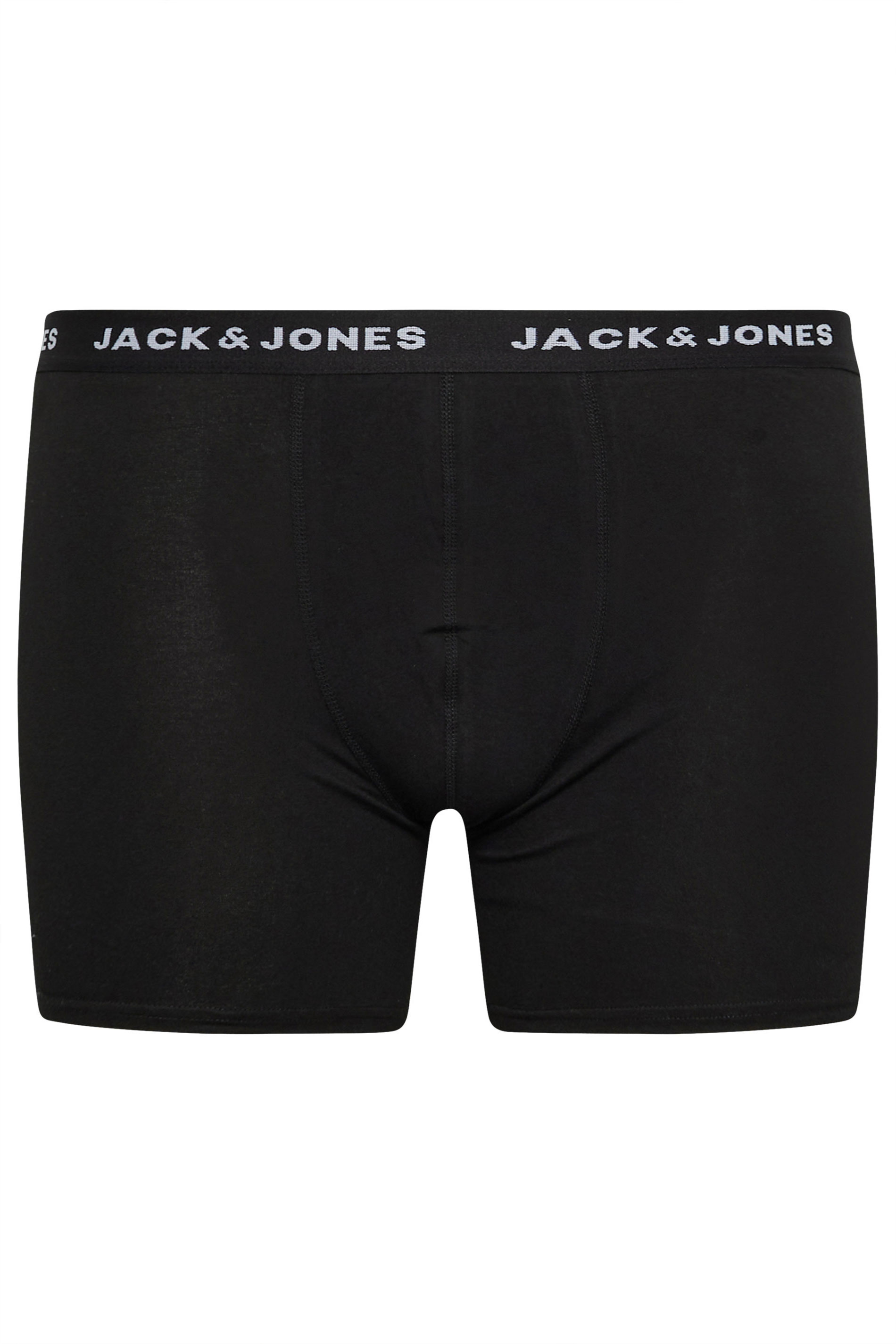JACK & JONES Big & Tall 5 PACK Black Branded Boxers | BadRhino 8