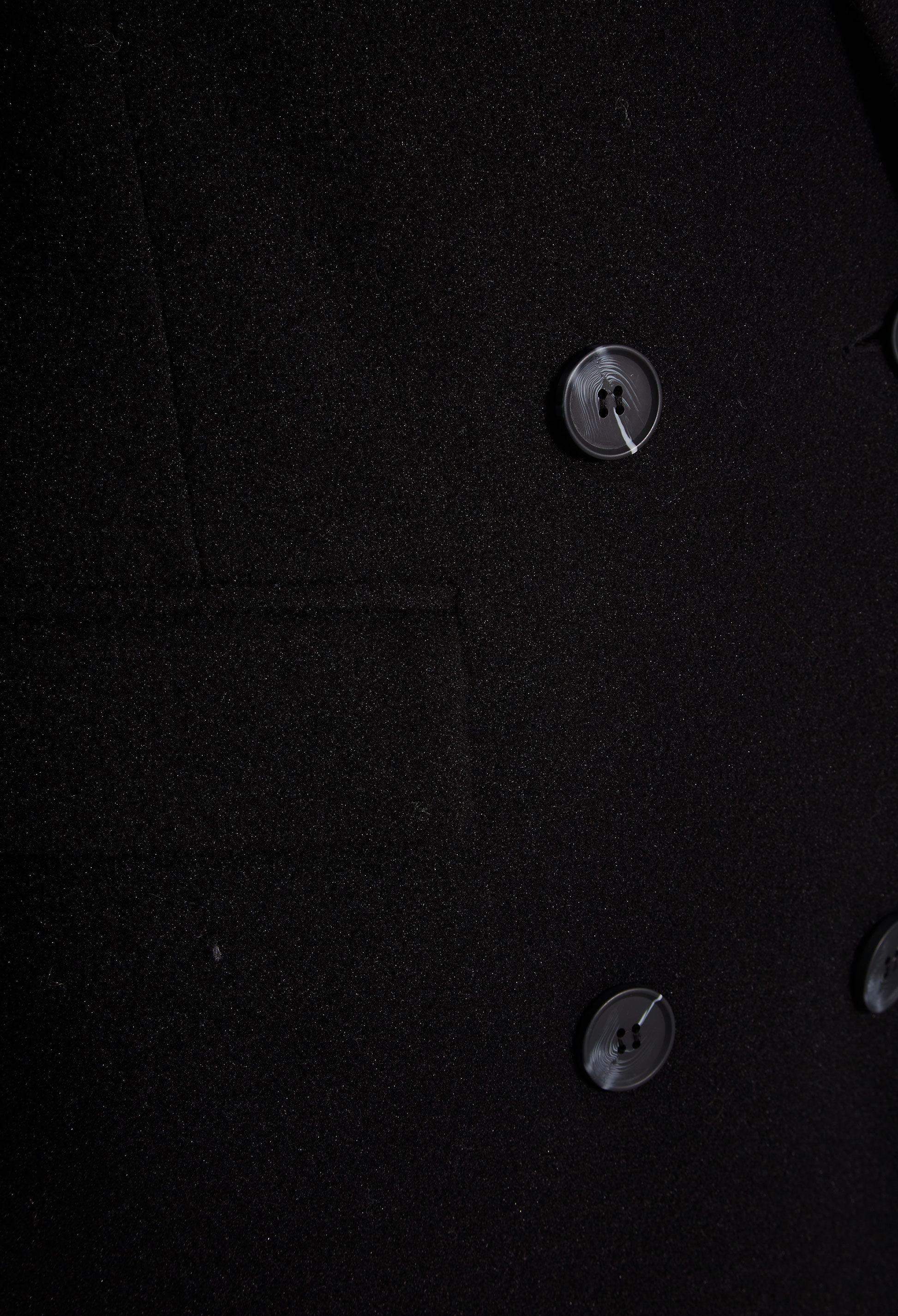 LTS Tall Women's Black Double Breasted Brushed Jacket | Long Tall Sally 5