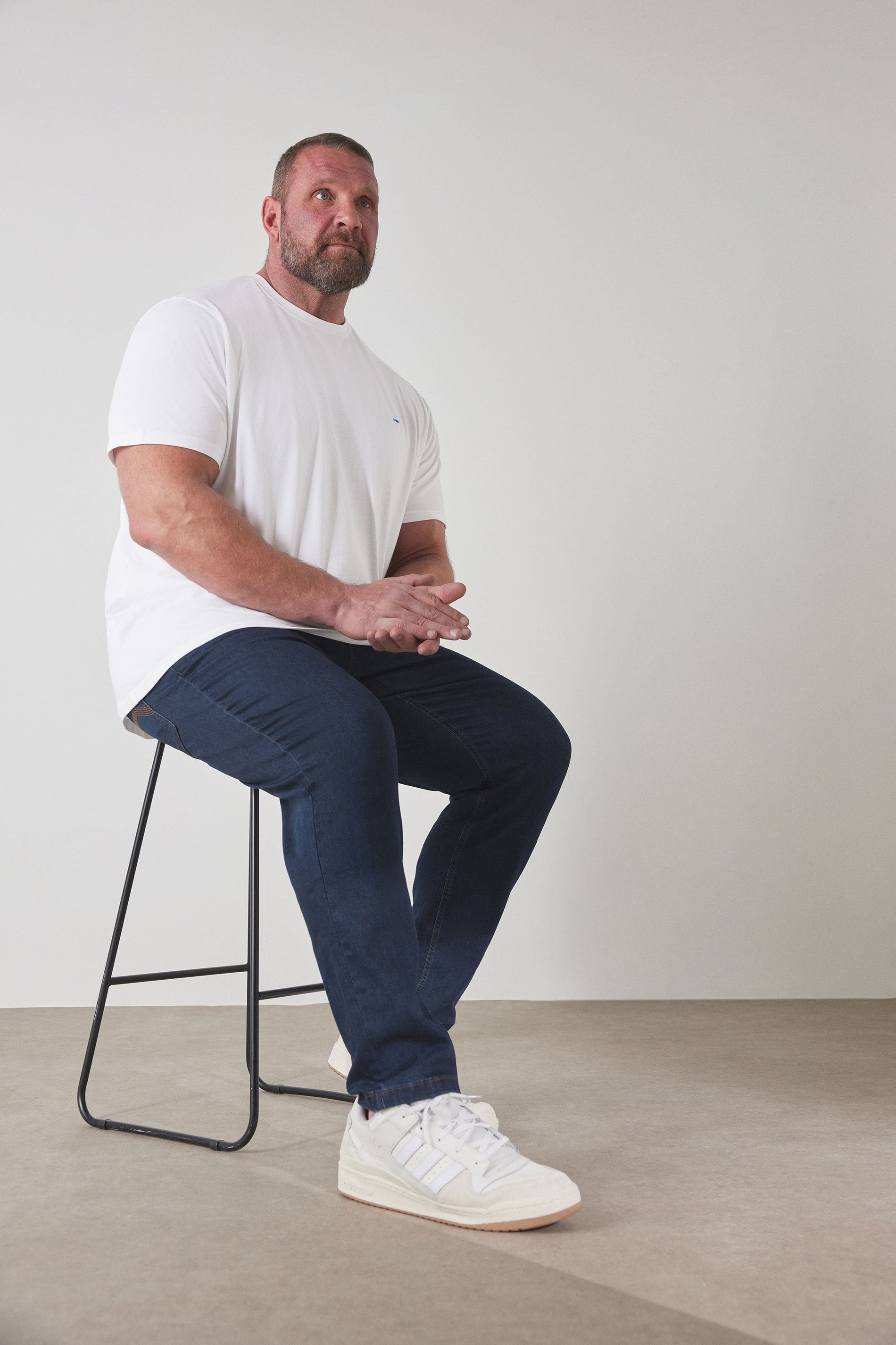 BadRhino Big & Tall Indigo Blue Straight Leg Stretch Jeans | BadRhino 5