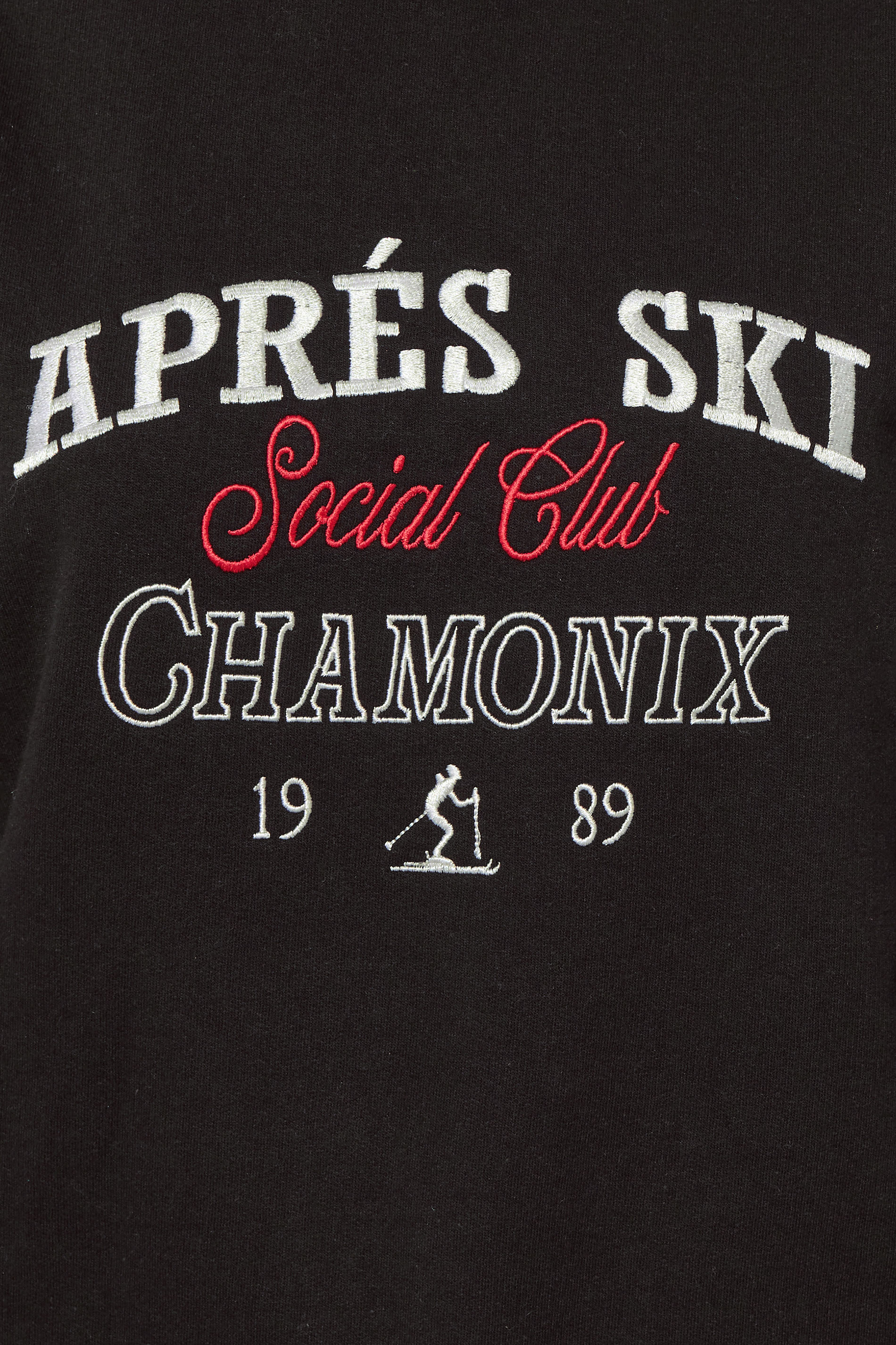 LTS Tall Black 'Apres Ski' Slogan Sweatshirt | Long Tall Sally 5