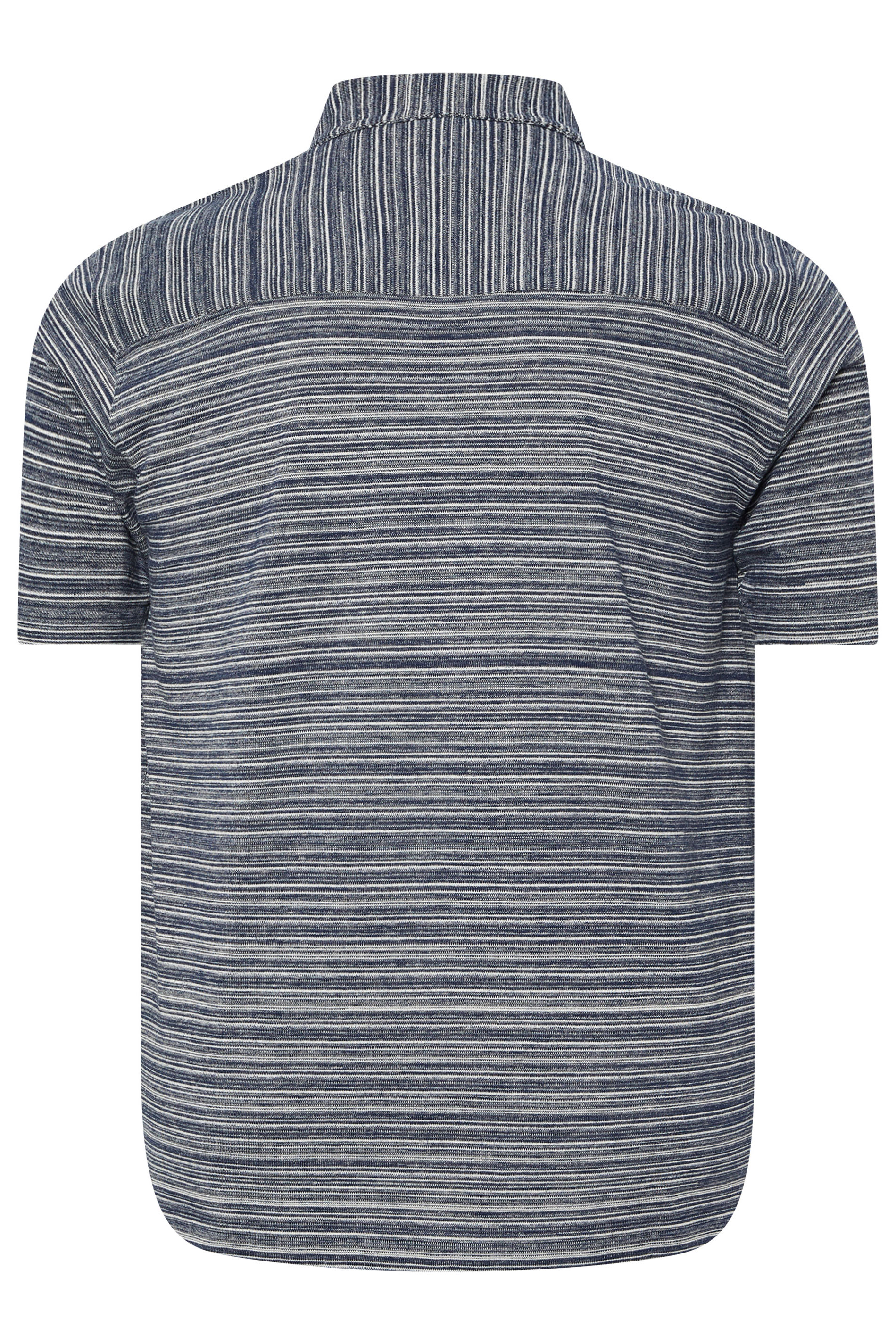BadRhino Big & Tall Blue Jacquard Stripe Jersey Revere Shirt | BadRhino 8