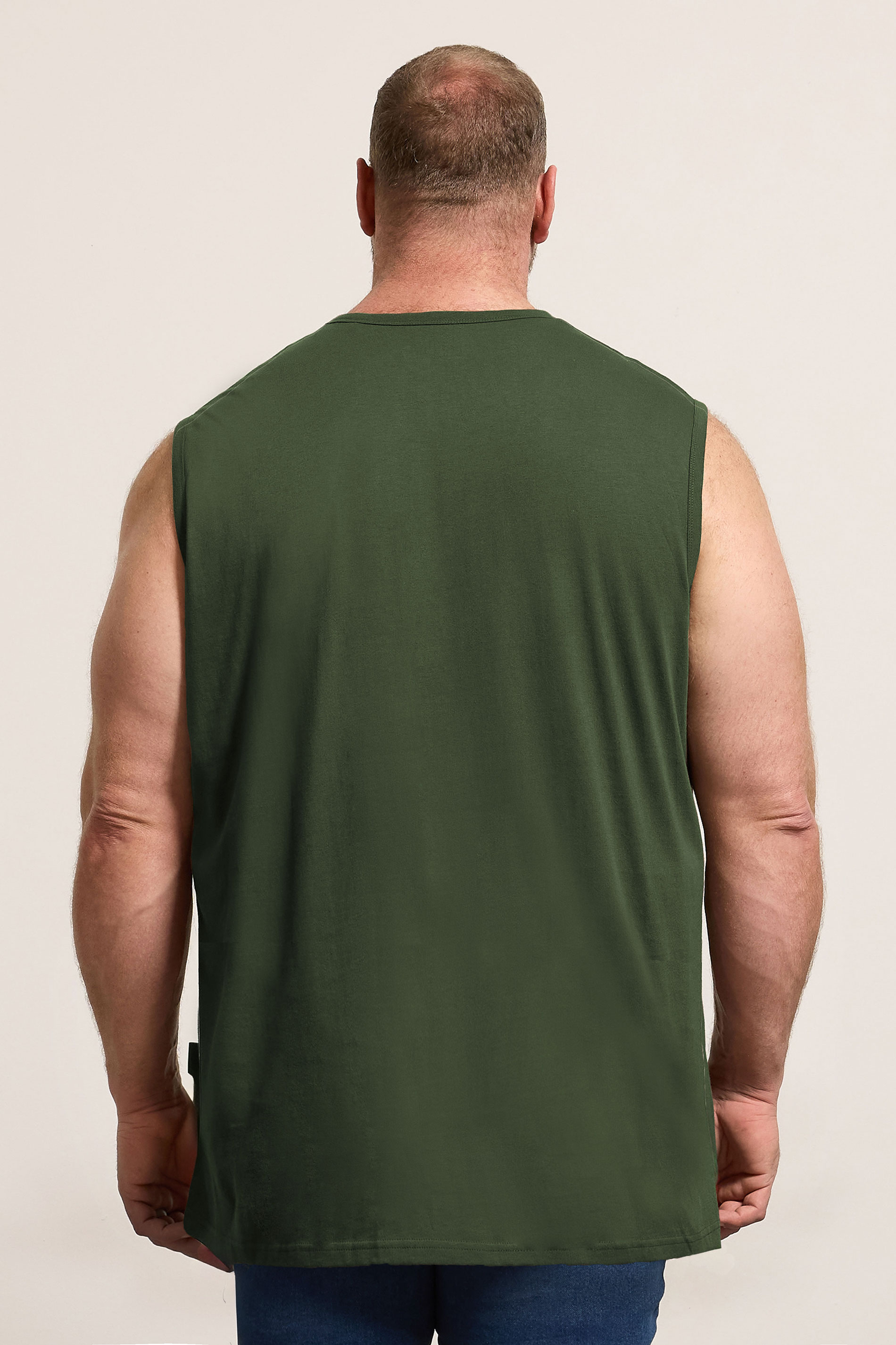 BadRhino Big & Tall Black/White/Navy/Khaki/Grey 5 Pack Extra Long Muscle Vests | BadRhino 5